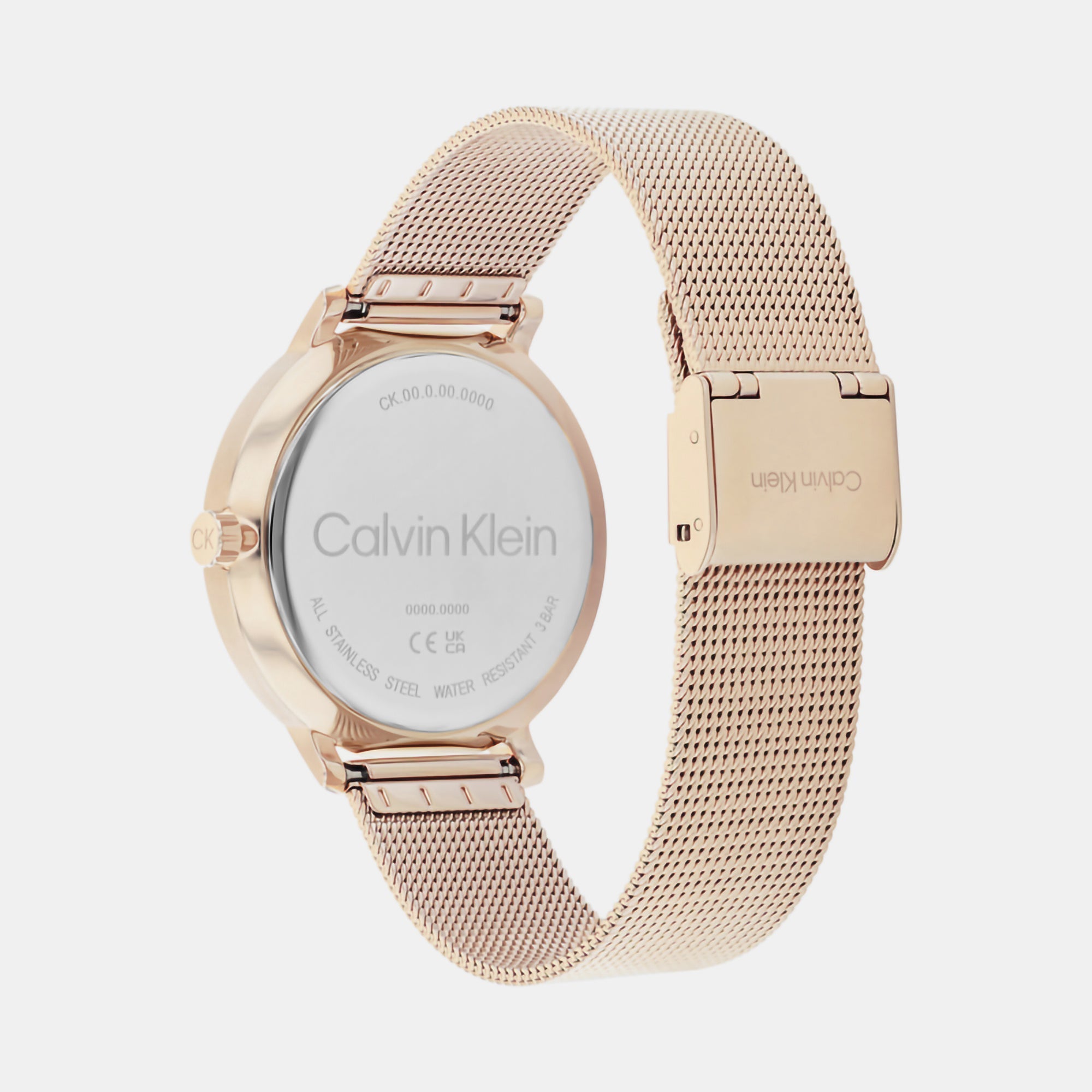 Calvin Klein Ck Stun Unisex Quartz Gold Dial Analog Mesh Watch 25200402 - view 2