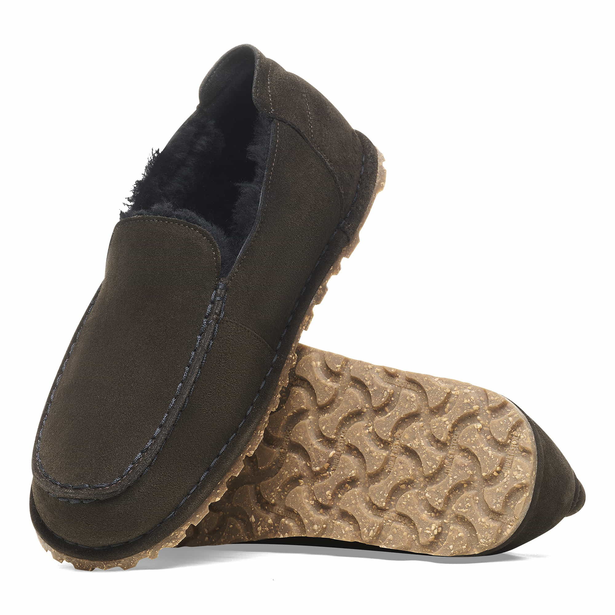 Birkenstock Utti Suede Leather Shearling – Brown Brown/Mocca
