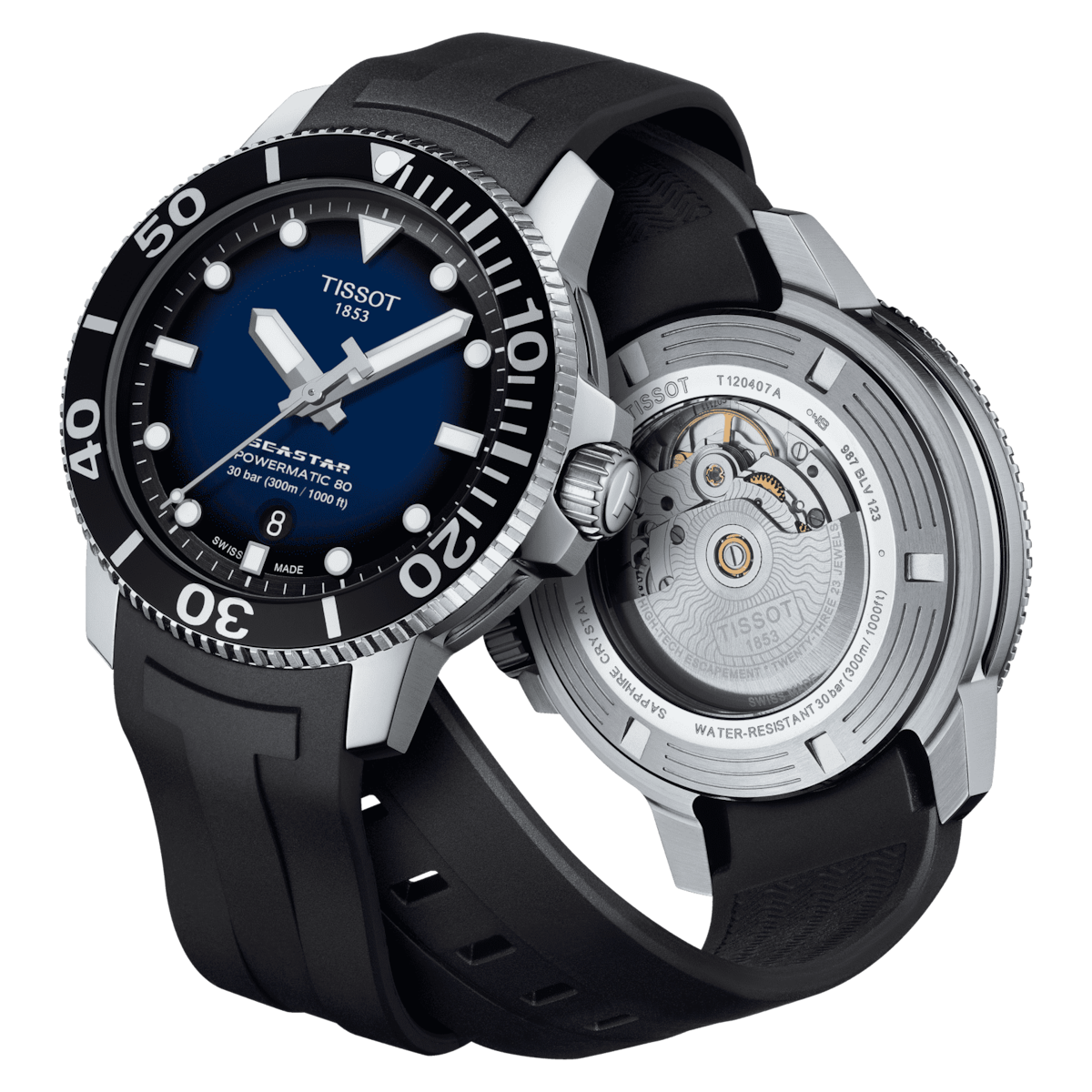 Tissot T-Sport Black & Blue Dial Men 43mm - view 2