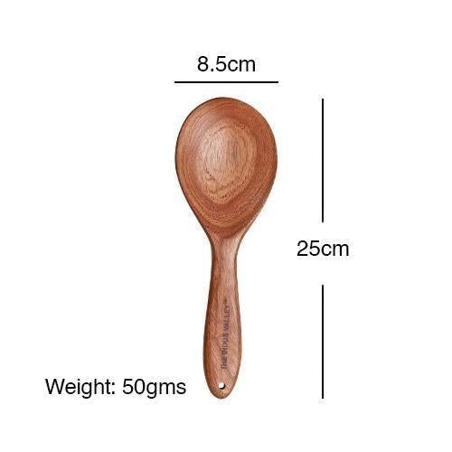 The Indus Valley Neem Wood Cooking Spoon - Serve (25CM | Handmade | 100% Natural) - view 2