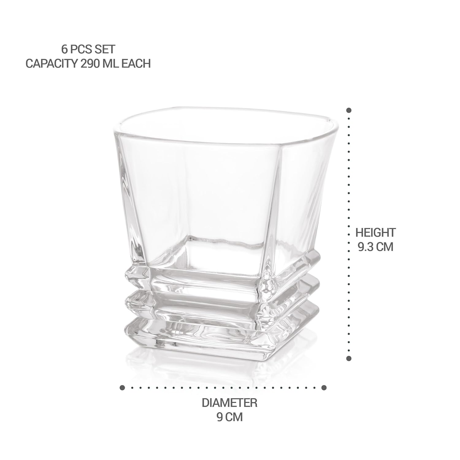 Quadra Glass Tumbler (Treo by Milton) – Transparent - view 7