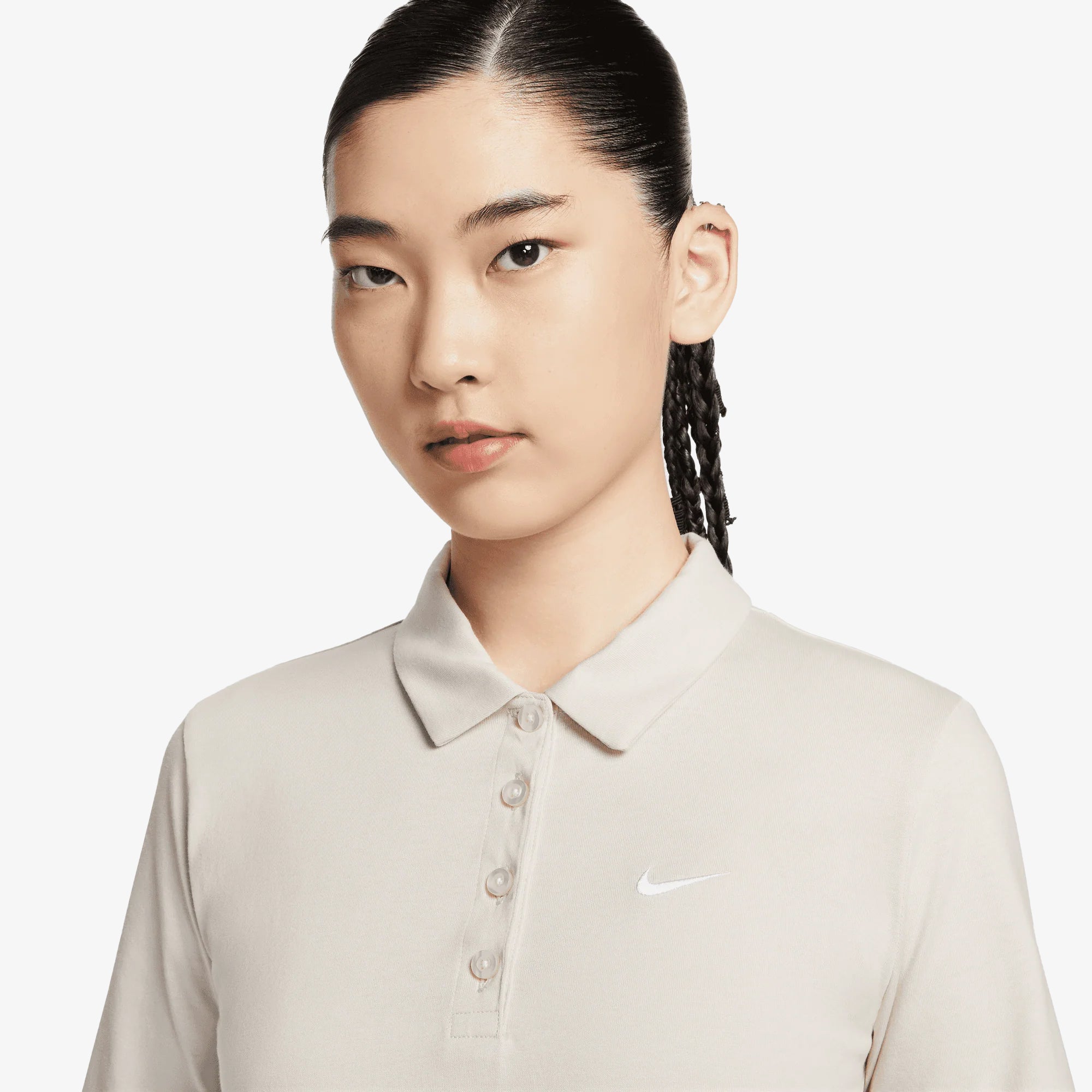 Nike | Sportswear Dress { Lt Orewood Brn/white - view 3