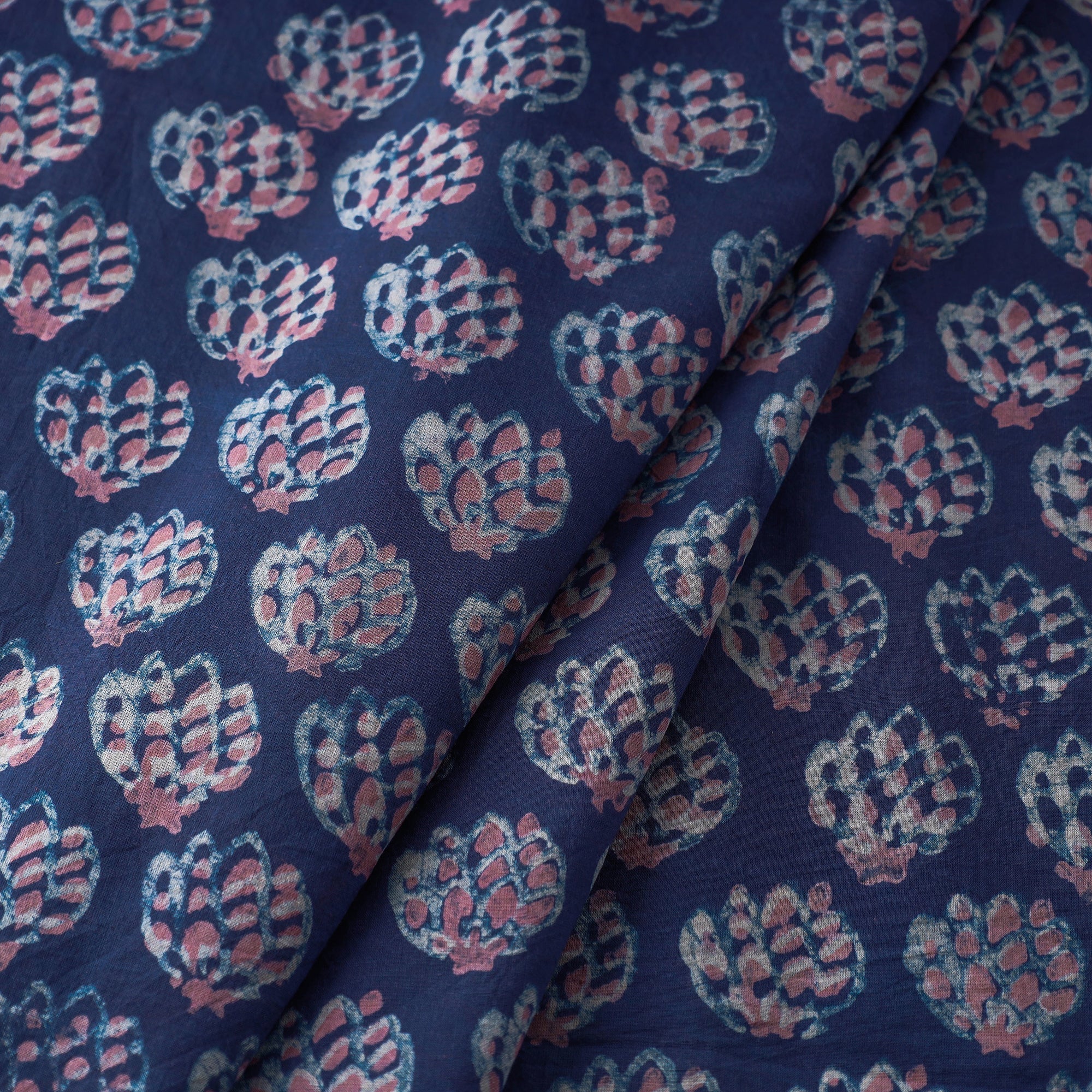 HAVELI CHRONICLES Blue - Akola Hand Block Printed Cotton Fabric - view 2