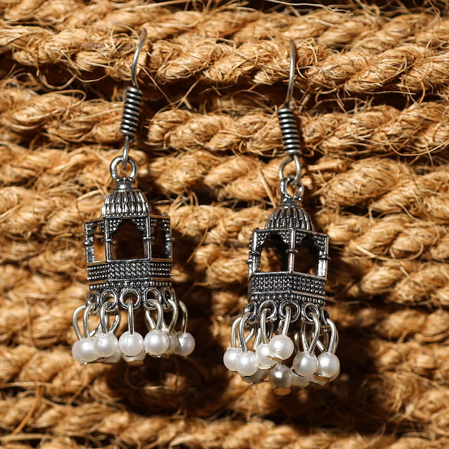 JALPARI Adhya Handcrafted GS Beaded Jhumki Earrings - view 2
