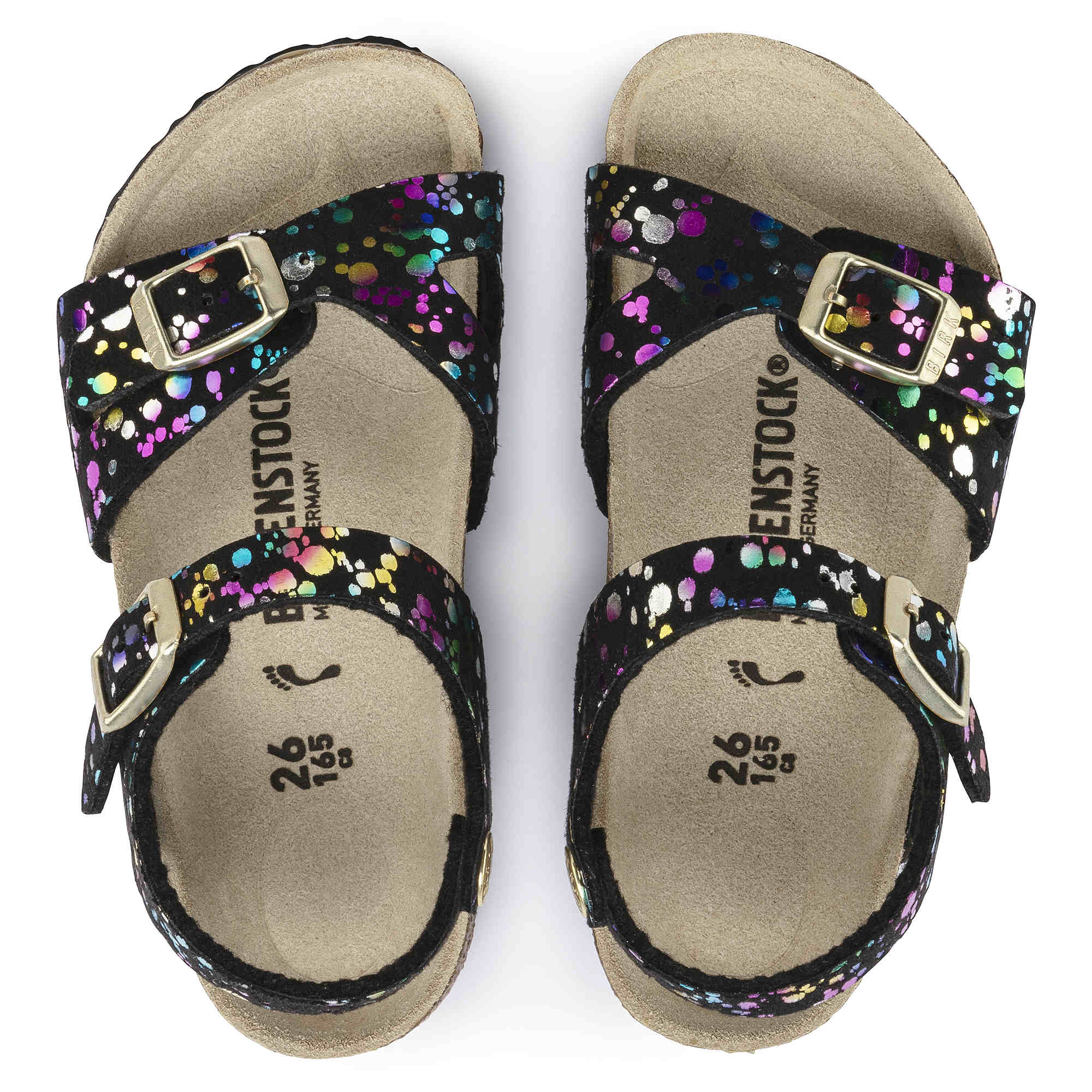Birkenstock Rio Kids Micro Fibre – Black Black/Confetti - view 2