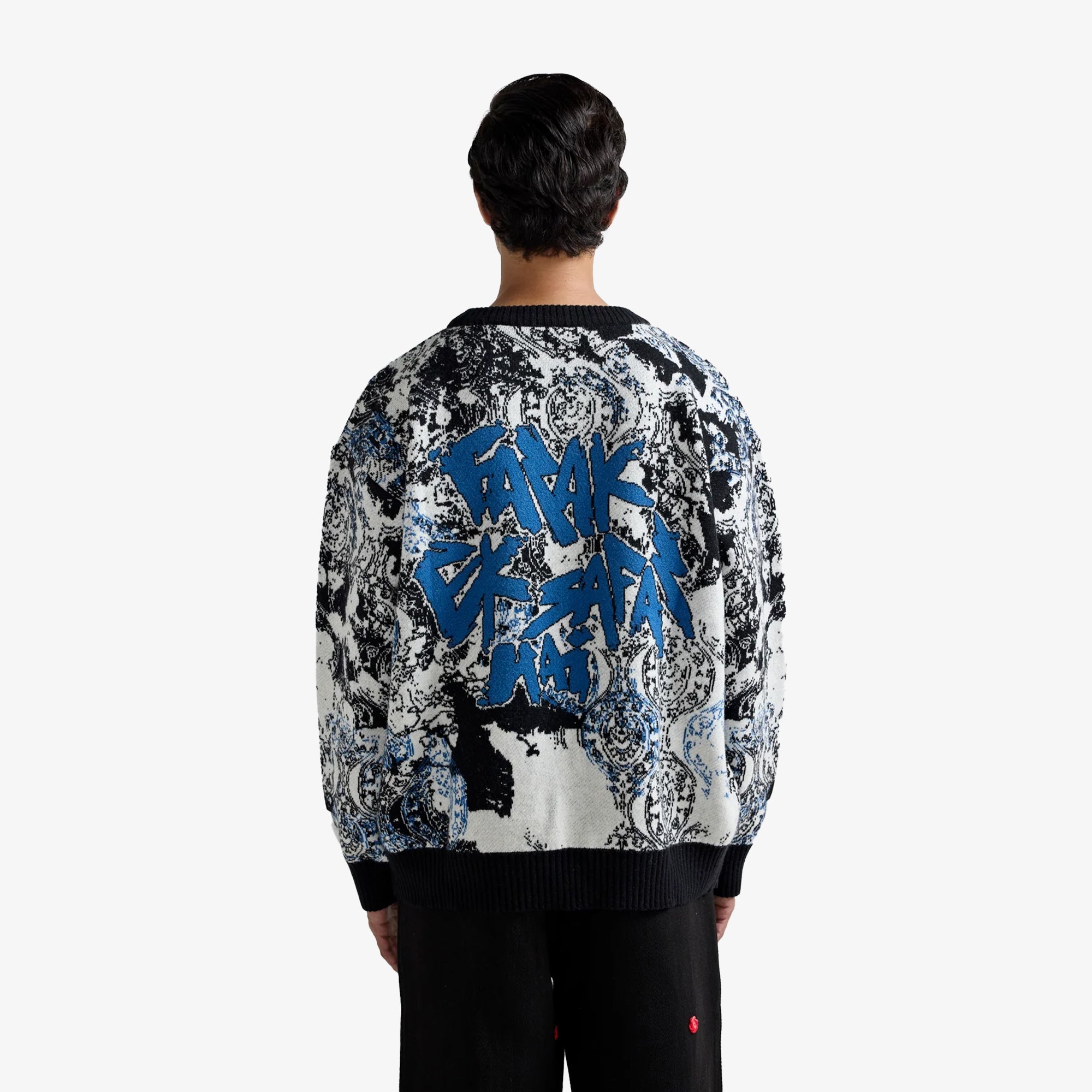 F A R A K | Ek Safar Knitted Sweatshirt { White - view 2