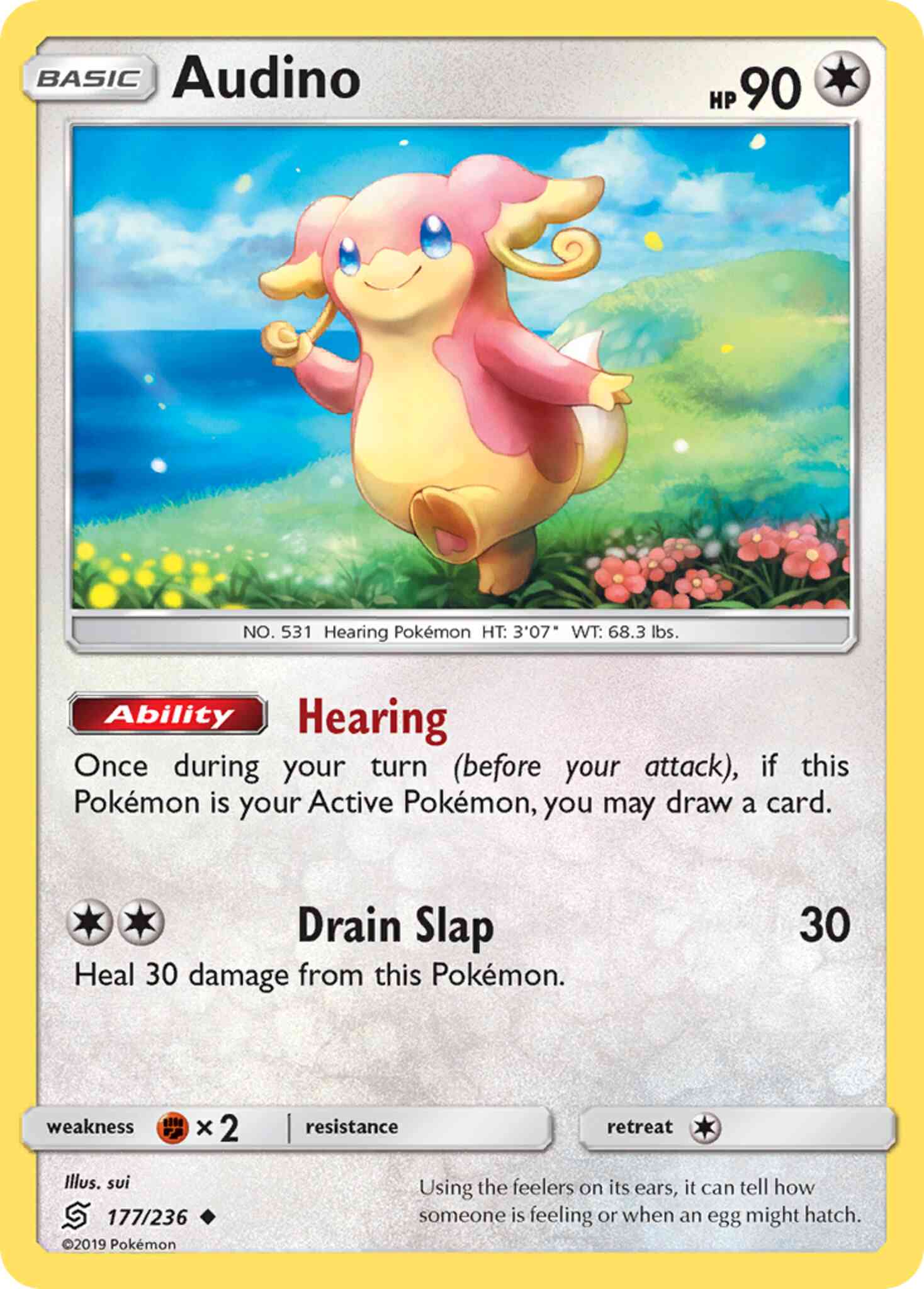 Uncommon sm11-177 non-holo – Pokémon Audino - 177/236 - Uncommon [sm11-177] [Non-Holo]