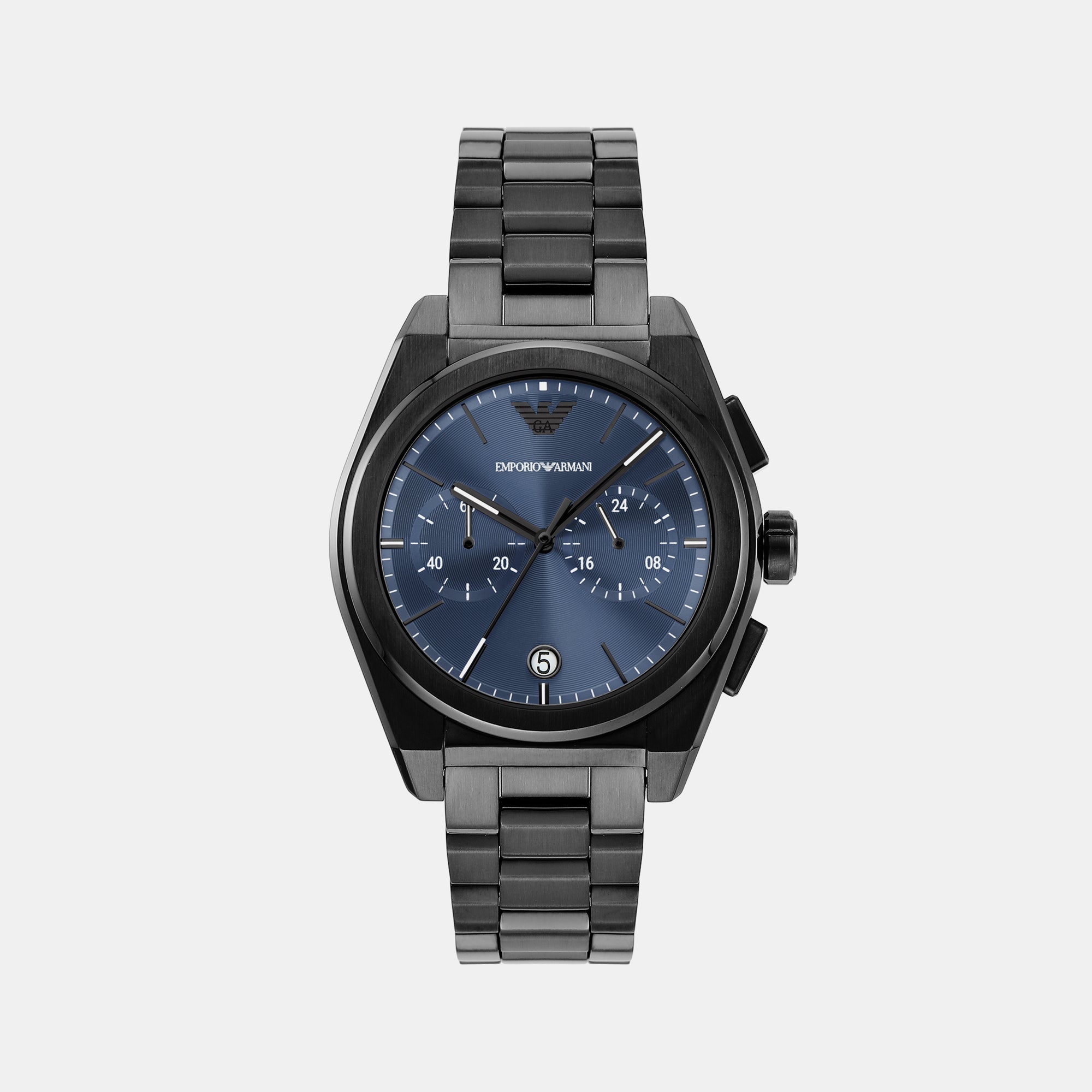 Emporio Armani Federico Men Quartz Grey Dial Chronograph Stainless Steel Watch AR11561