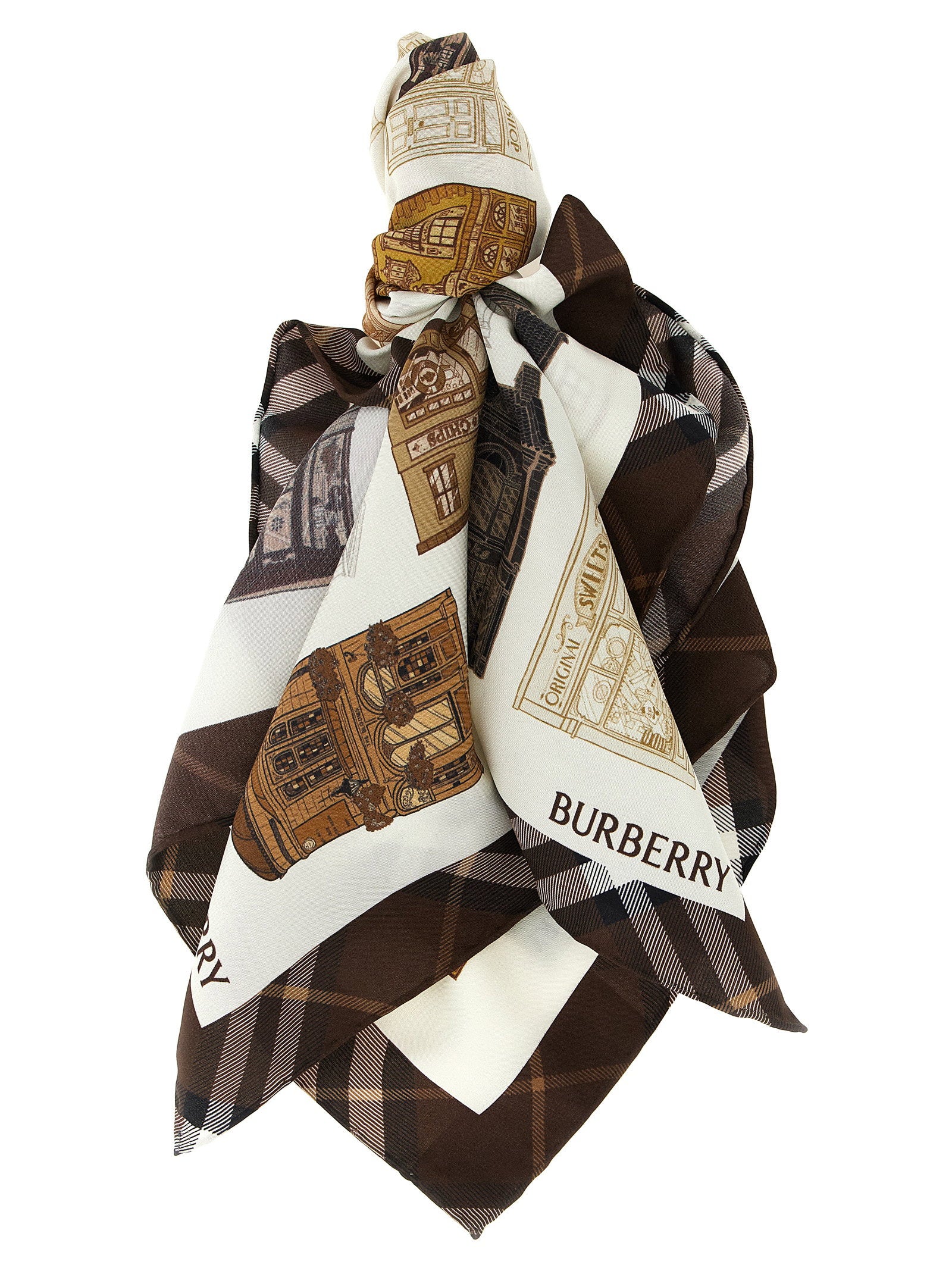 Burberry Storefront Scarf – 100% mulberry silk