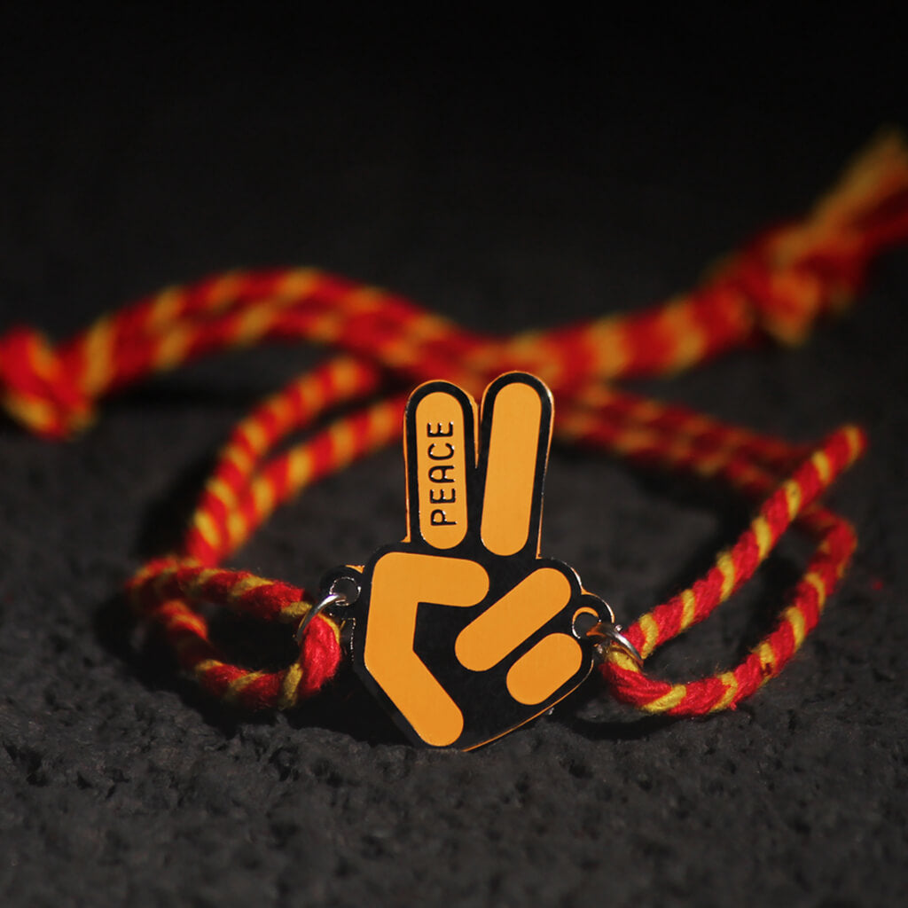 Bigsmall_piu Peace Metallic Fancy Rakhi - view 4