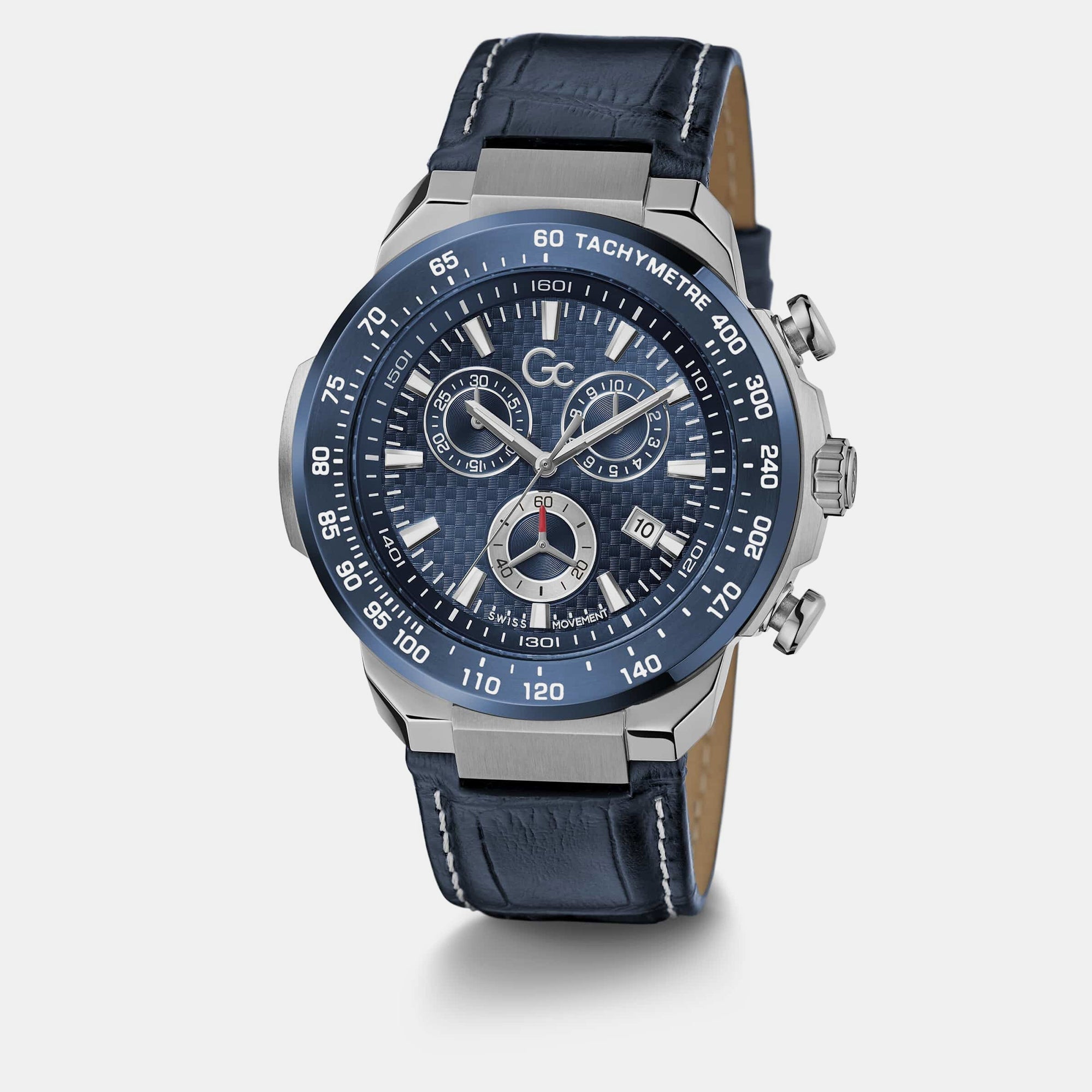 GC First Class Chrono Men Quartz Blue Dial Chronograph Leather Watch Z35004G7MF - view 5