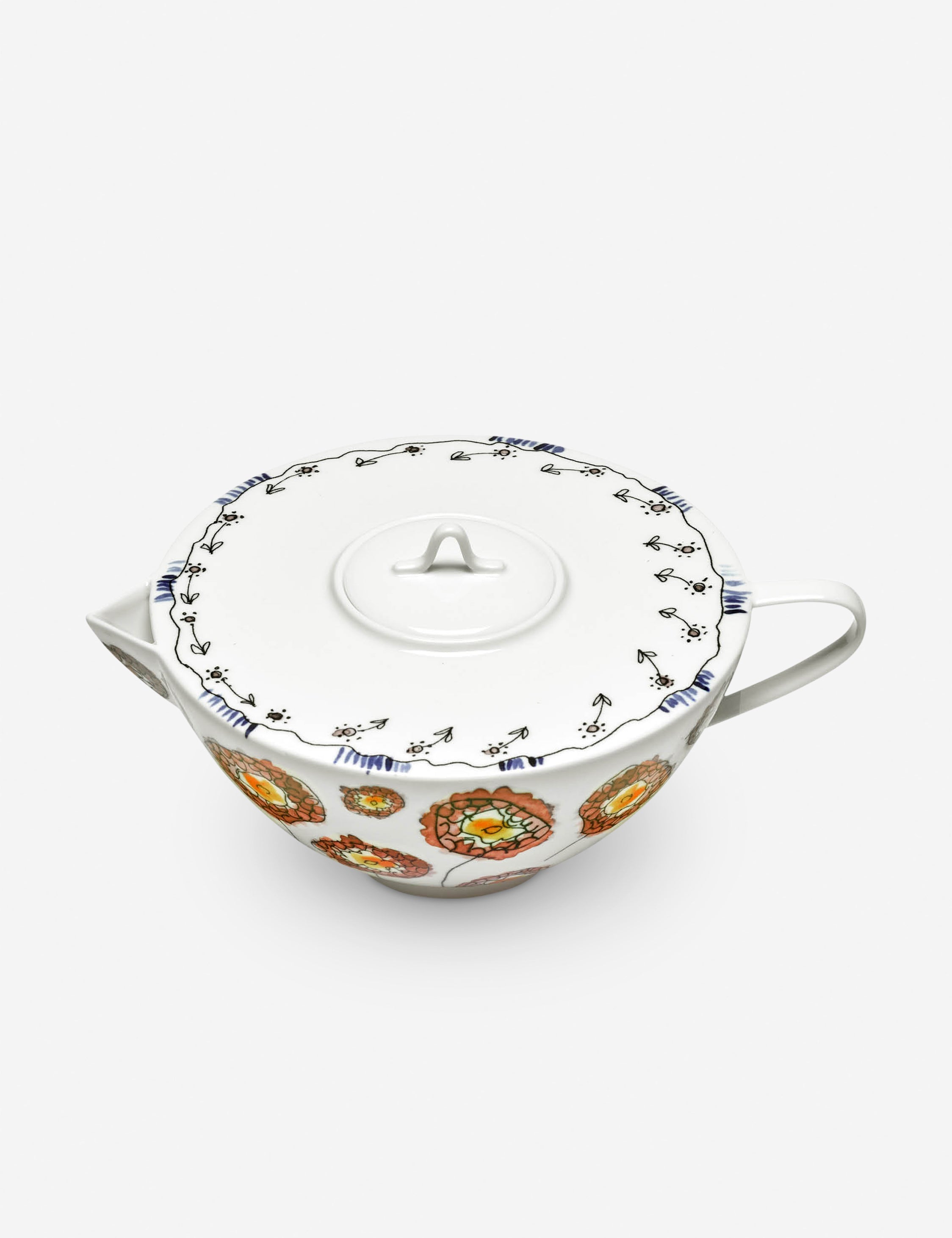 Lulu and Georgia Midnight Flowers Teapot by Marni x Serax - view 2