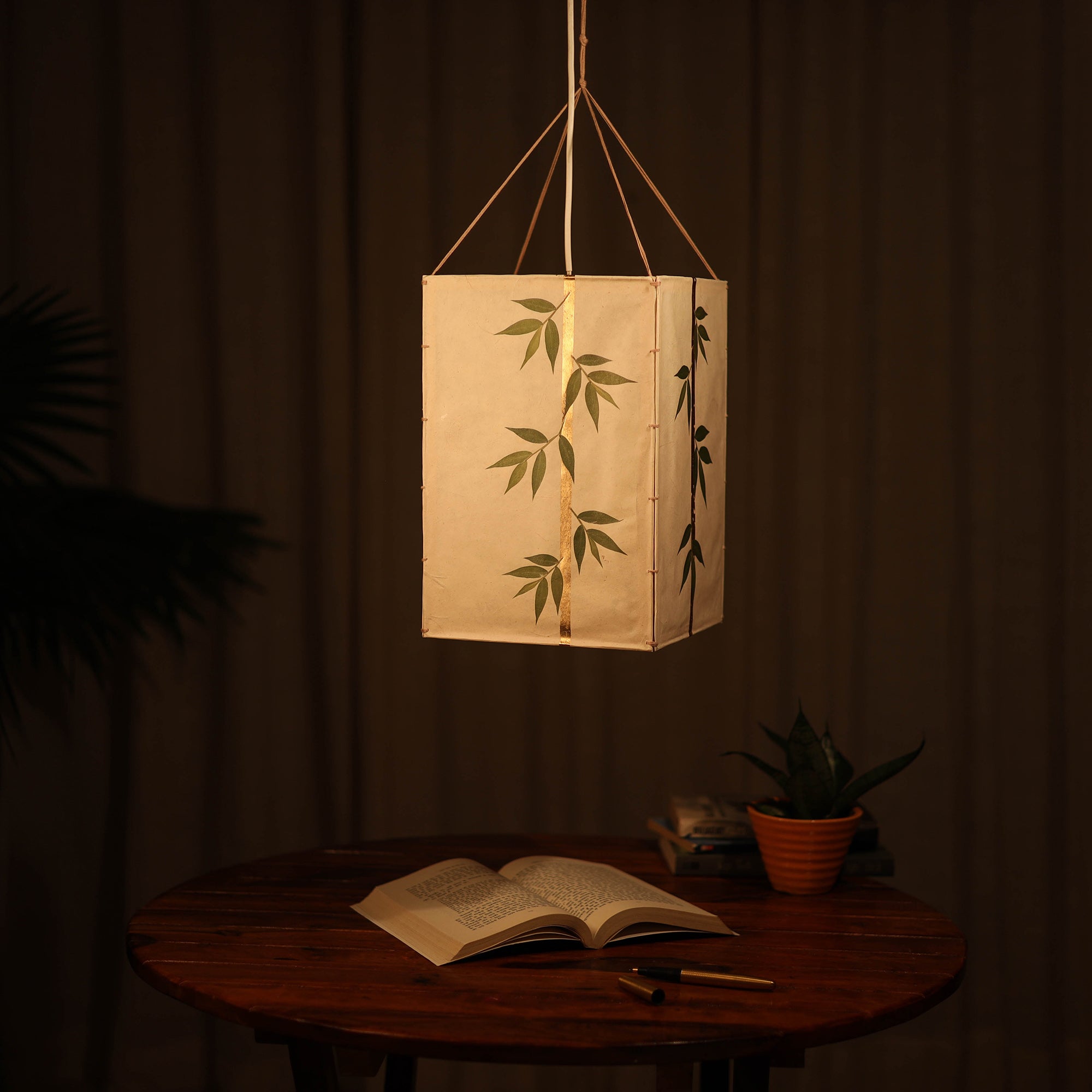 SHRADHANJALI - AN AUROVILLE UNIT Bamboo Art Work Hanging Lamp Shade - view 2