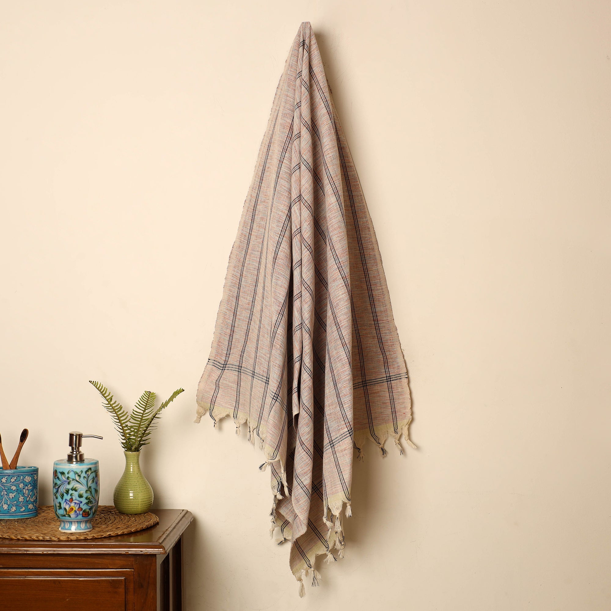 GWALIOR HANDLOOMS Brown - Handloom Fine Cotton Gamcha Bath Towel 03