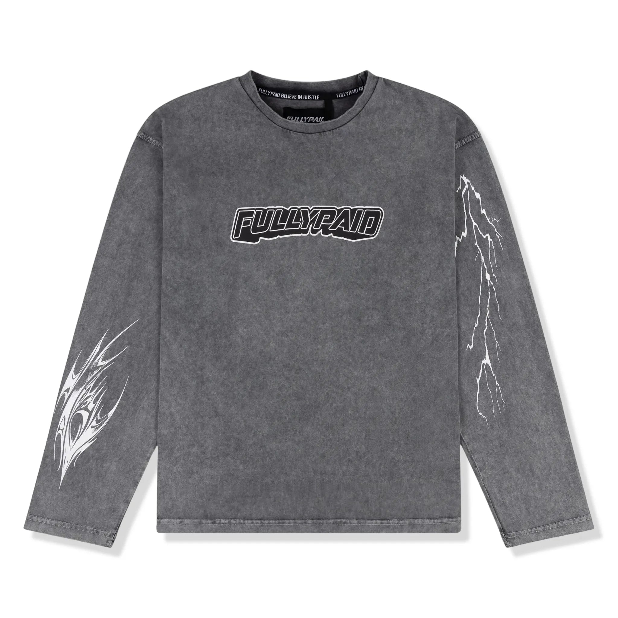 Fully Paid Acid Wash L/S Grey T Shirt