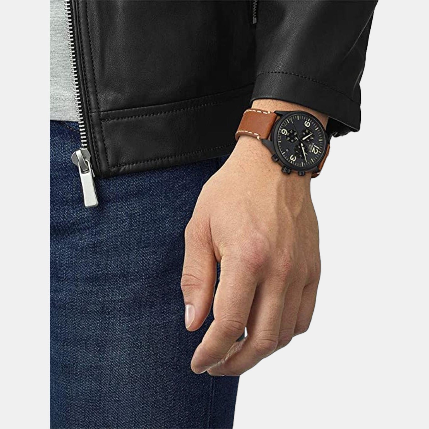 Tissot Chrono Xl Men Leather Watch T1166173605700 - view 2