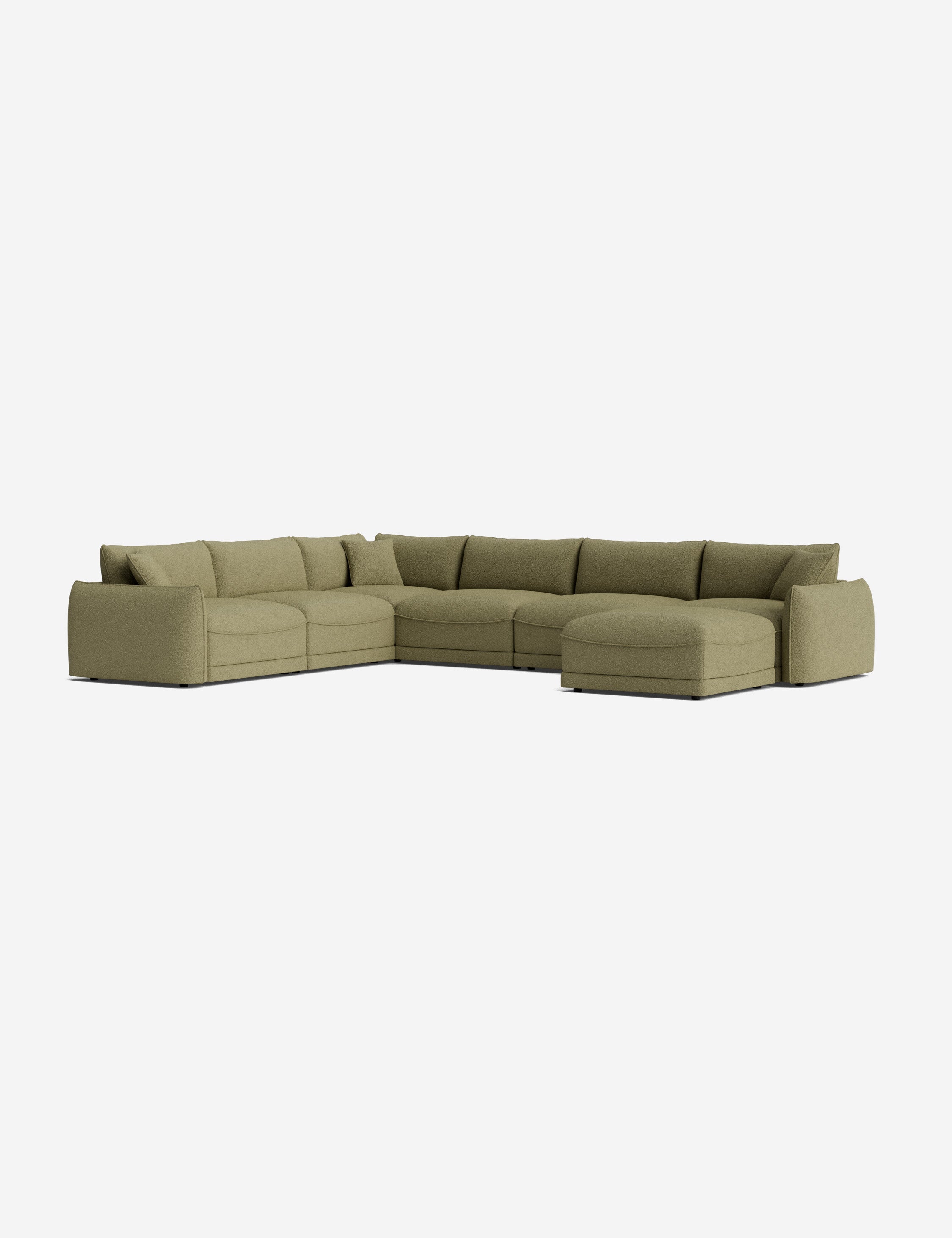 Lulu and Georgia Balmer Modular Corner Sectional Sofa With Ottoman - view 10