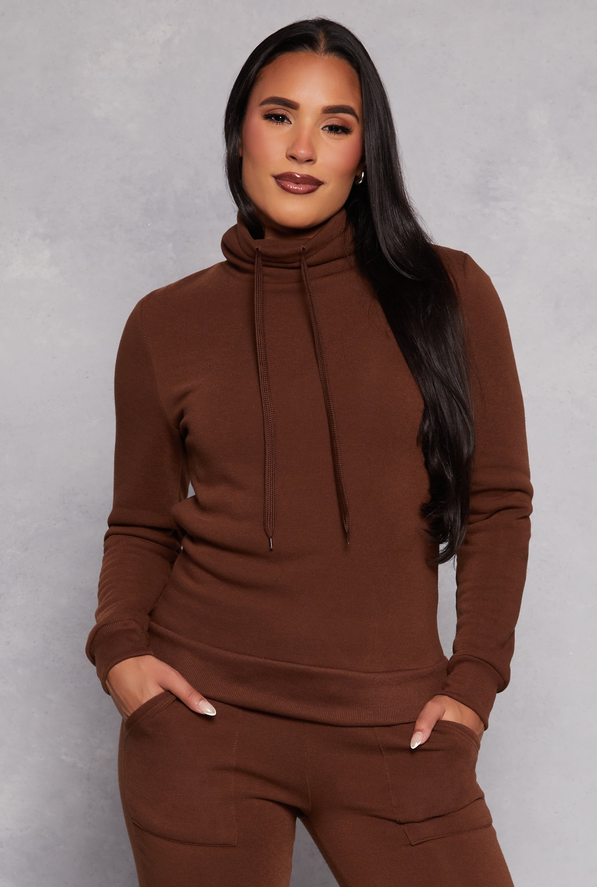 Rainbow Shops Funnel Neck Sweatshirt – Women's