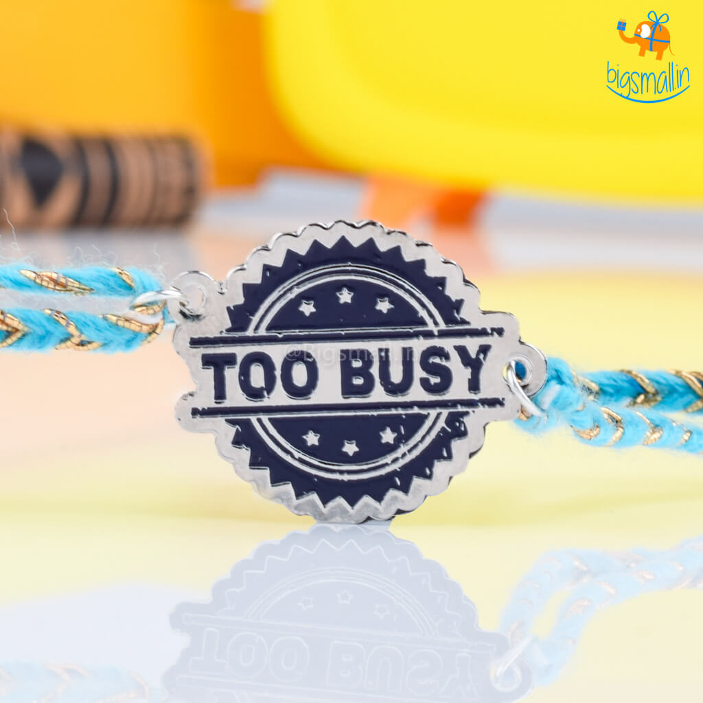 Bigsmall_piu Too Busy Metallic Rakhi