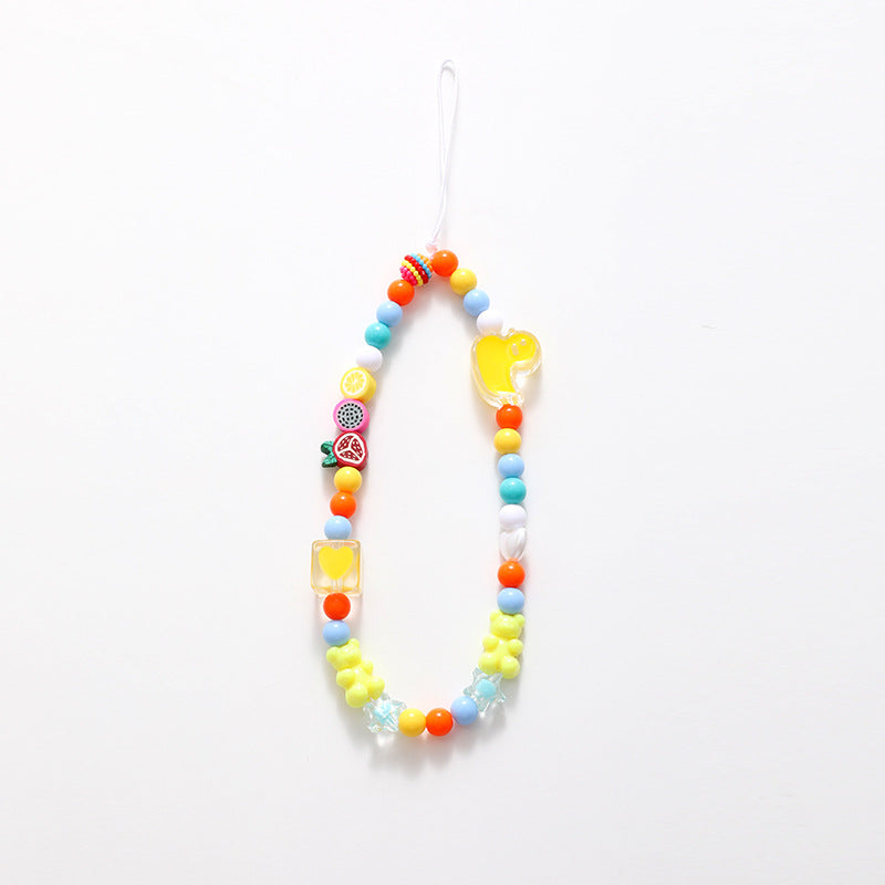 Peeperly Cheerful Teddy Bear Beads Phone Charm - view 2