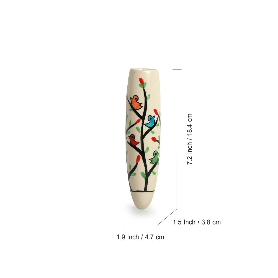 EXCLUSIVELANE 'Chirping Mockingjay' Magnetic Fridge Planter In Ceramic - view 5