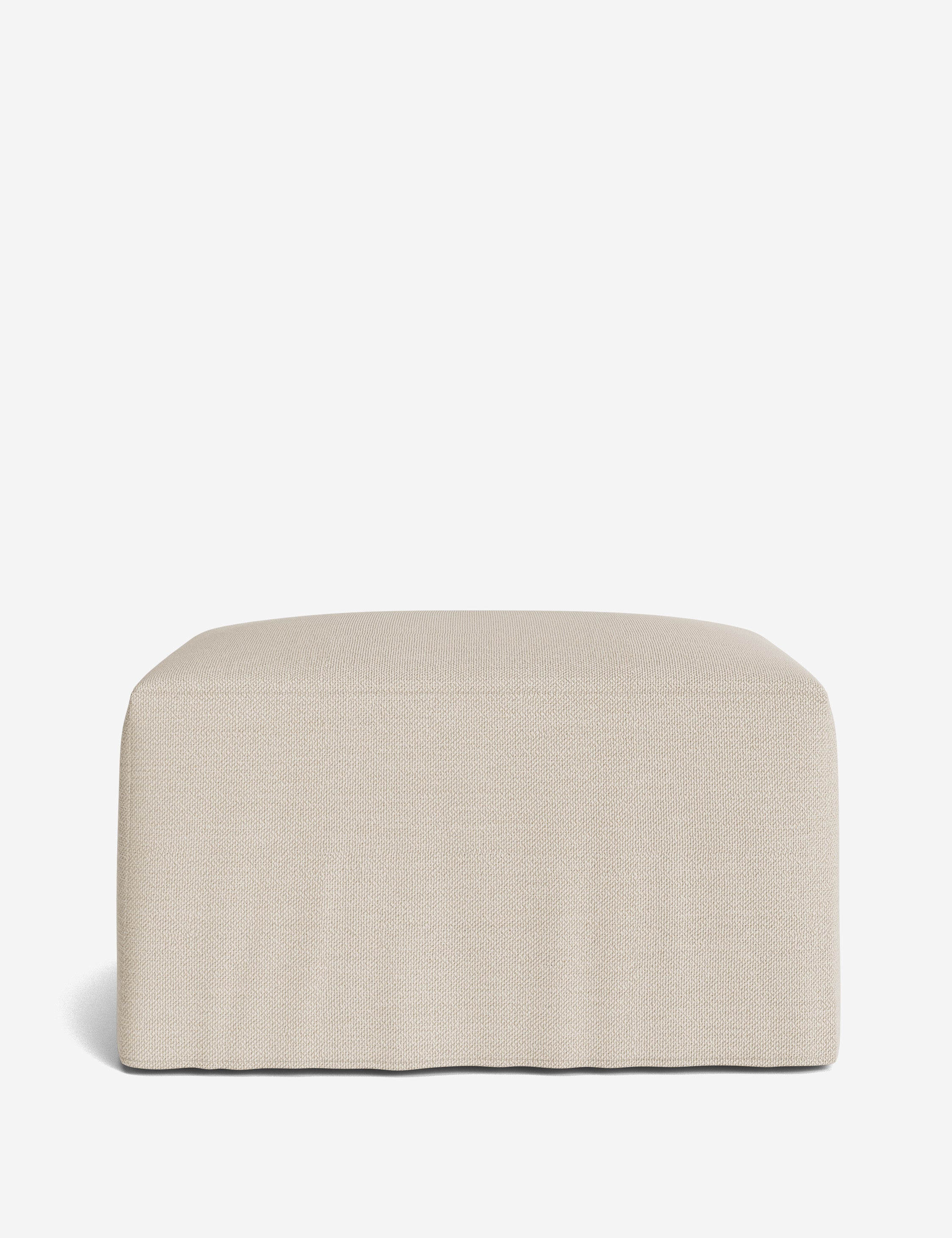 Lulu and Georgia Portola Slipcover Ottoman - view 26