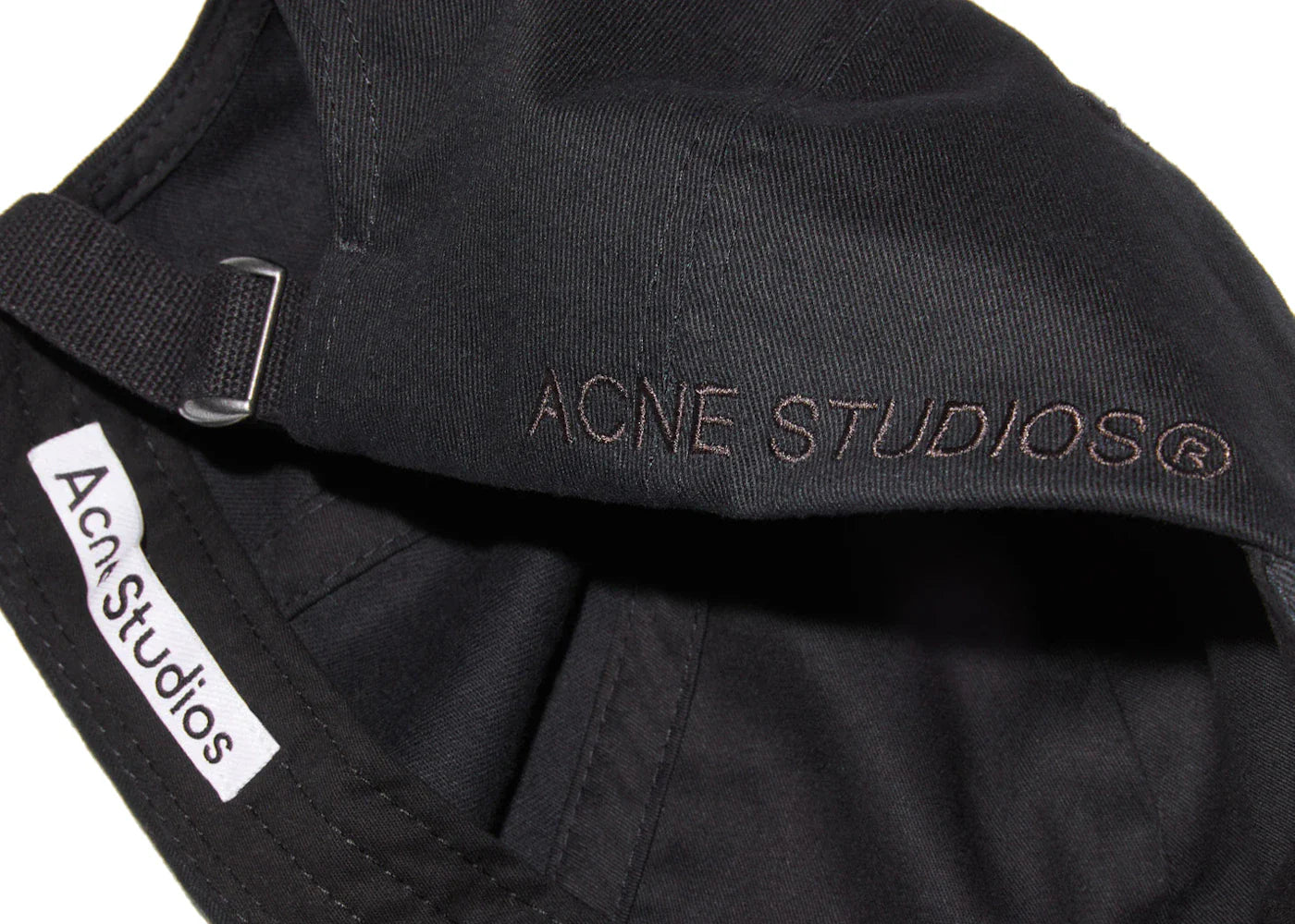 Acne Studios Cotton Baseball Cap Black - view 2