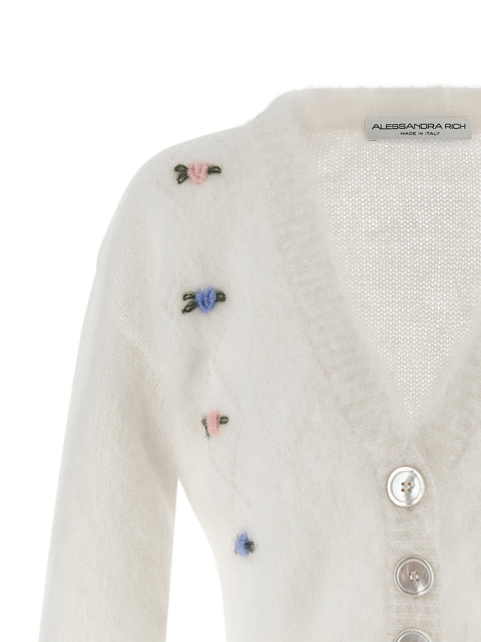 Alessandra Rich Carded Mohair Cardigan - view 3