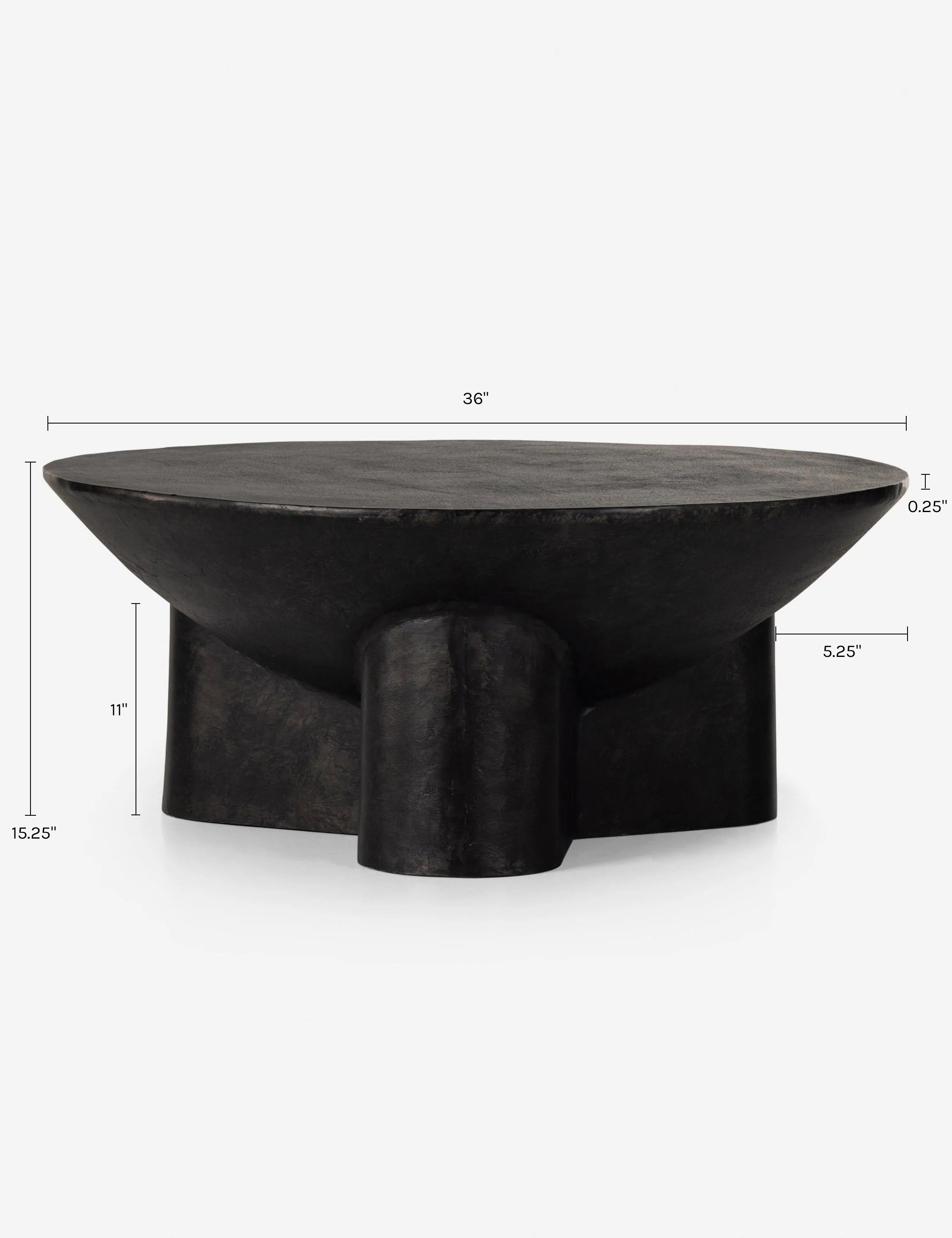 Lulu and Georgia Lagos Round Coffee Table – Black - view 7