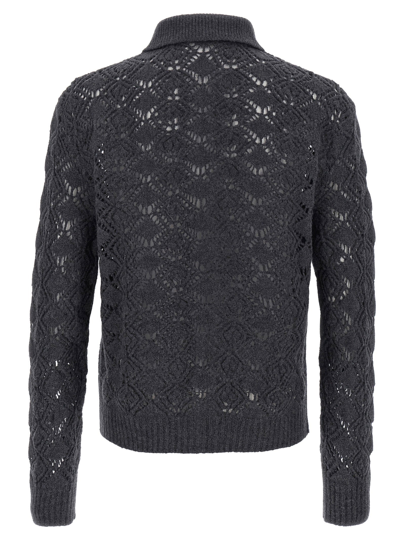 Jil Sander Openwork Wool Cardigan – 100% virgin wool - view 2