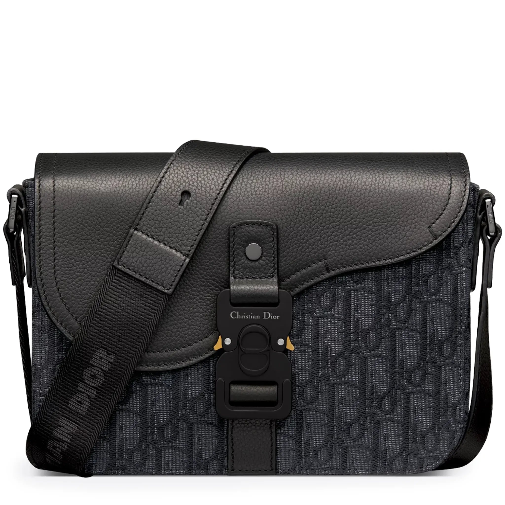 Dior Small Saddle Messenger Bag Black With Flap