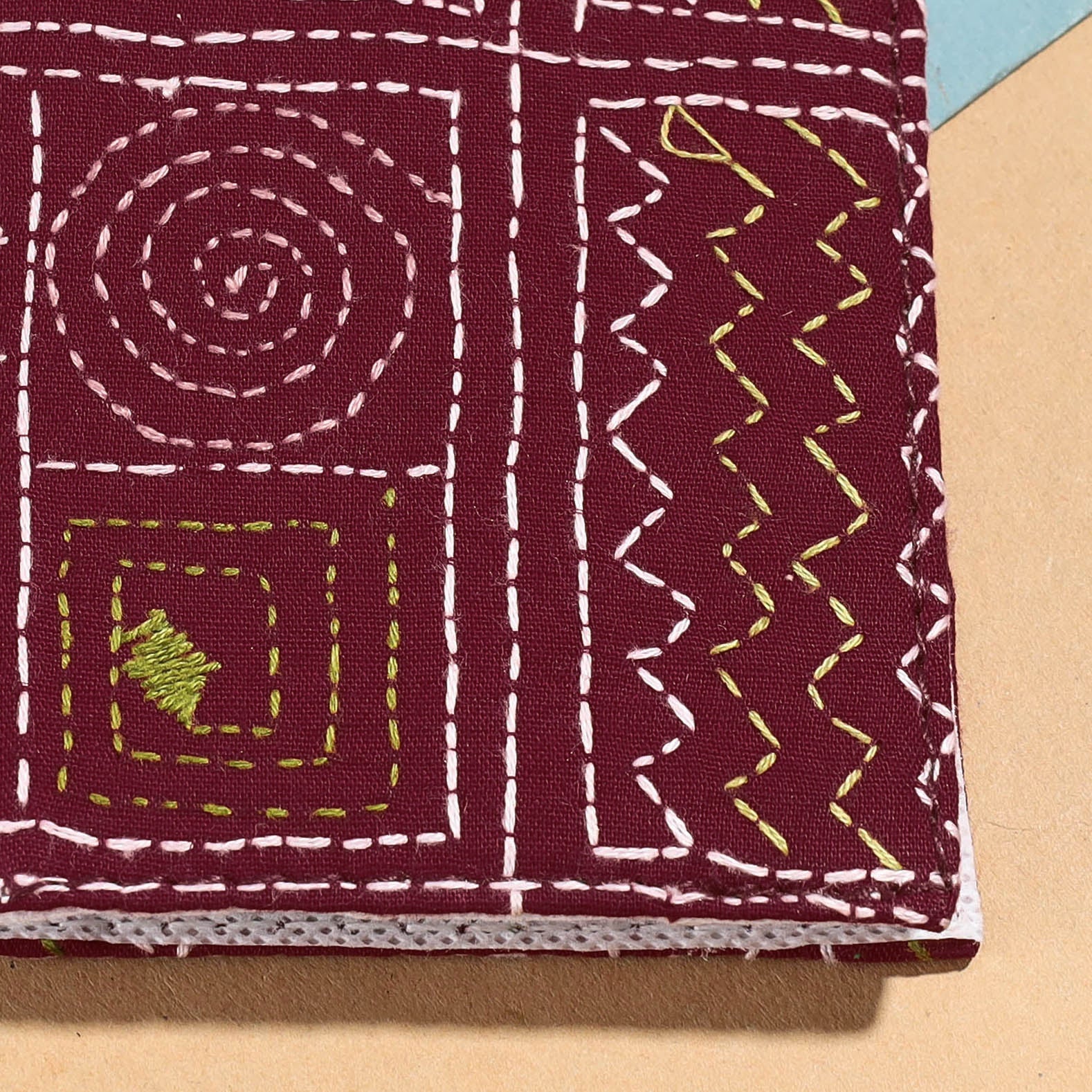 ASALKAAR Bengal Kantha Work Handcrafted Notepad (4 x 3 in) - view 2