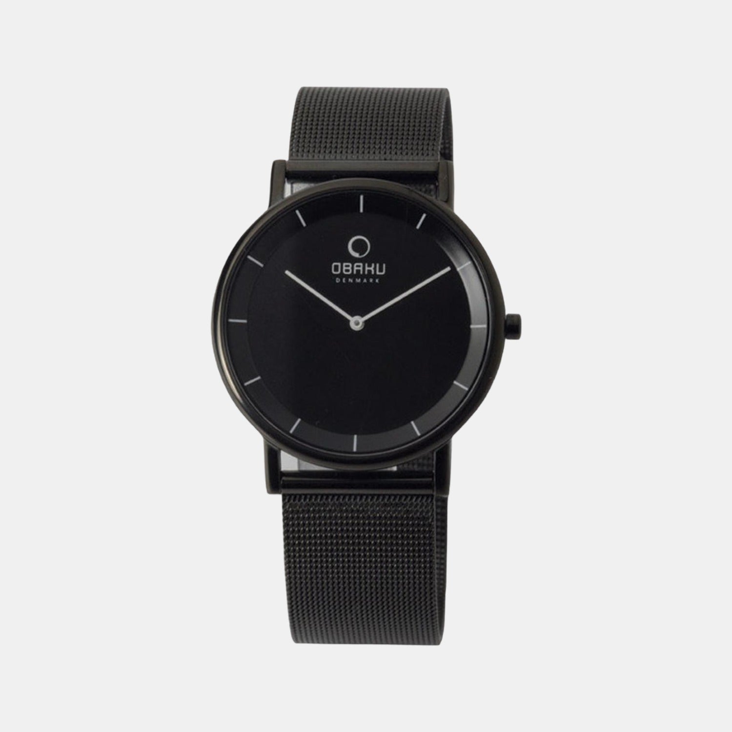 Obaku Banke Men Quartz Black Dial Analog Nylon Watch V143GBBMB