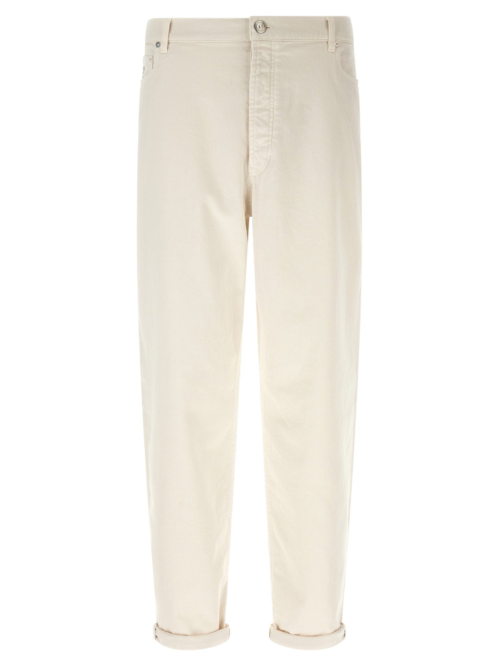 Brunello Cucinelli Garment-dyed Denim Jeans – 99% cotton, 1% elastane