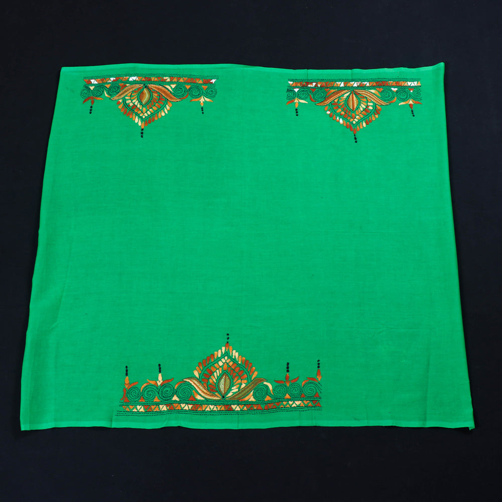 RUISA Bengal Heavy Kantha Embroidery Work Pure Cotton Blouse Piece - view 2
