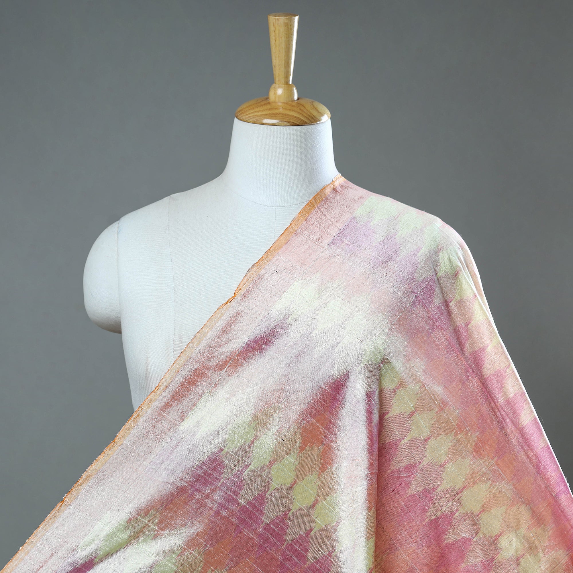 SOUTH KARGHA Multicolor - Pochampally Ikat Weave Handloom Pure Raw Silk Fabric 22