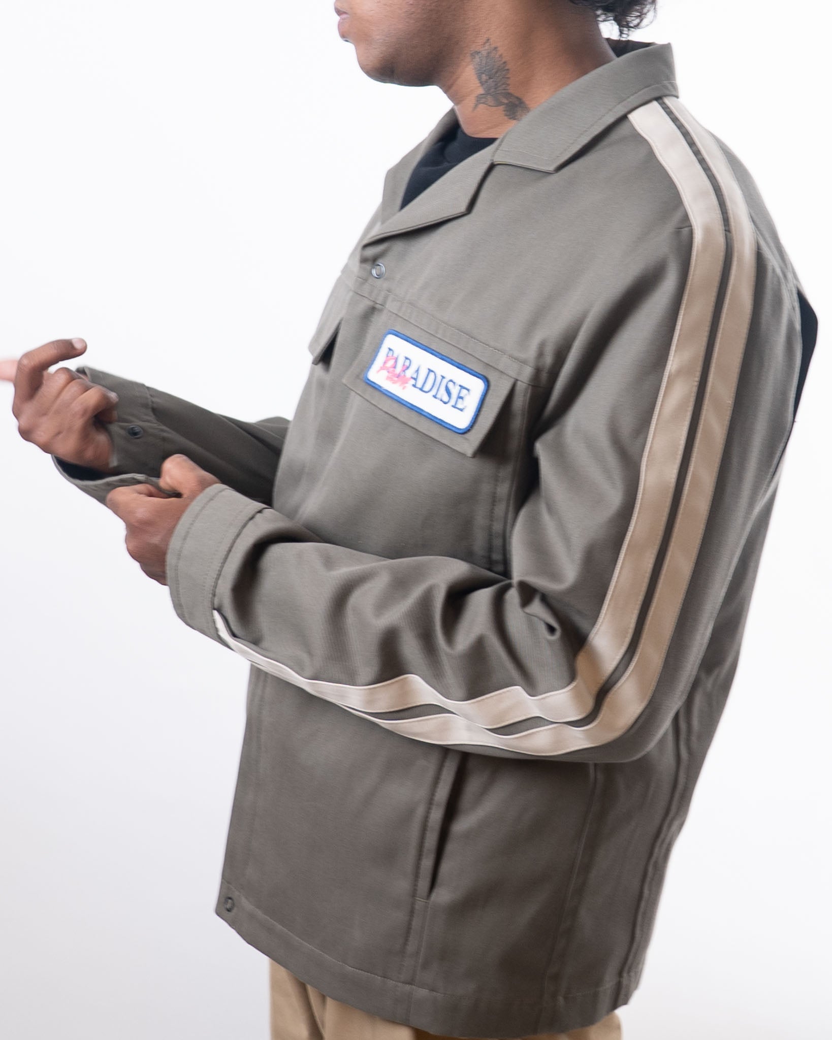Palm Angels Paradise Embroidered Shirt Jacket - view 2