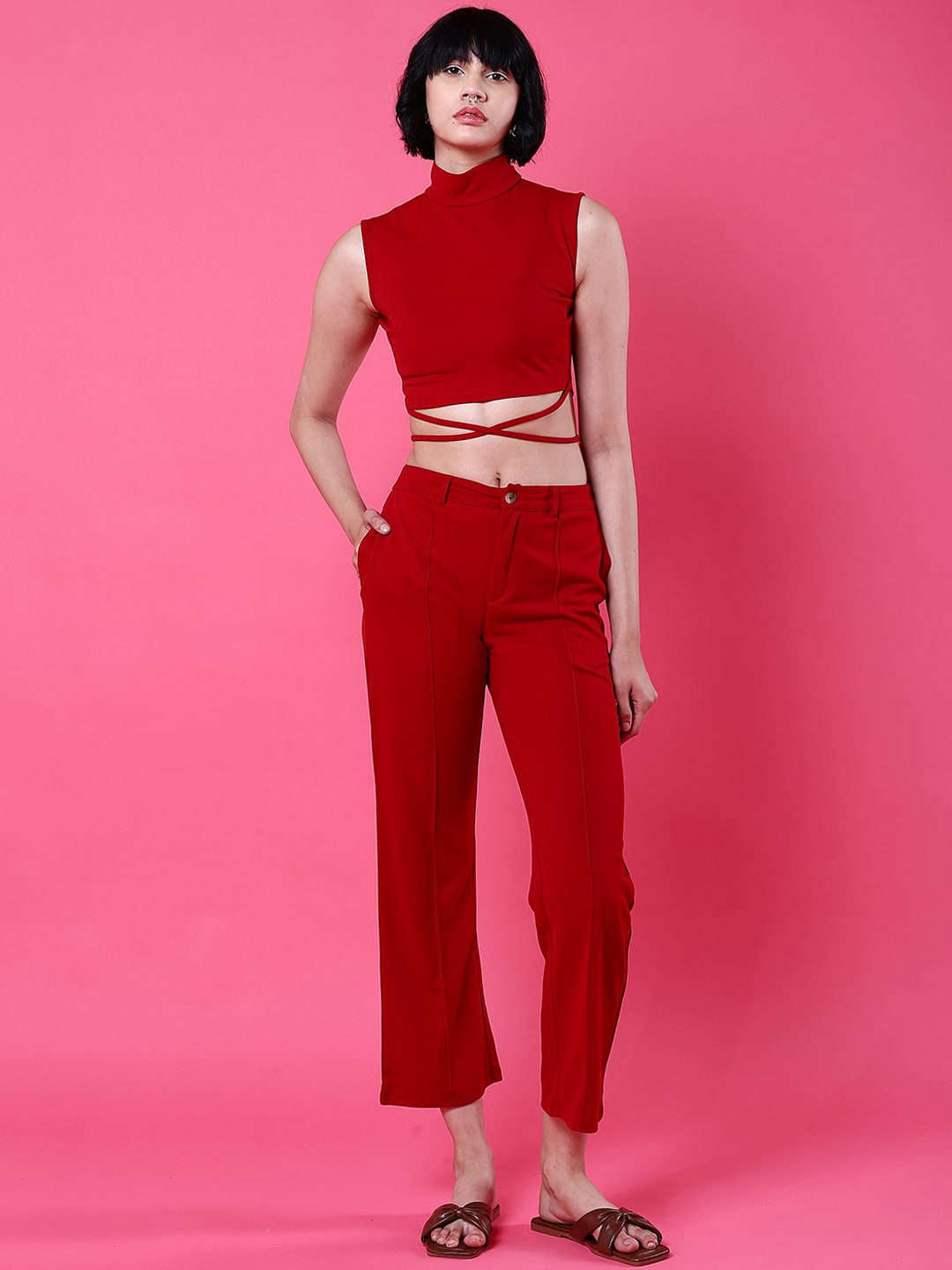 Freehand By The Indian Garage Co Women Tie Up Co-Ord Set