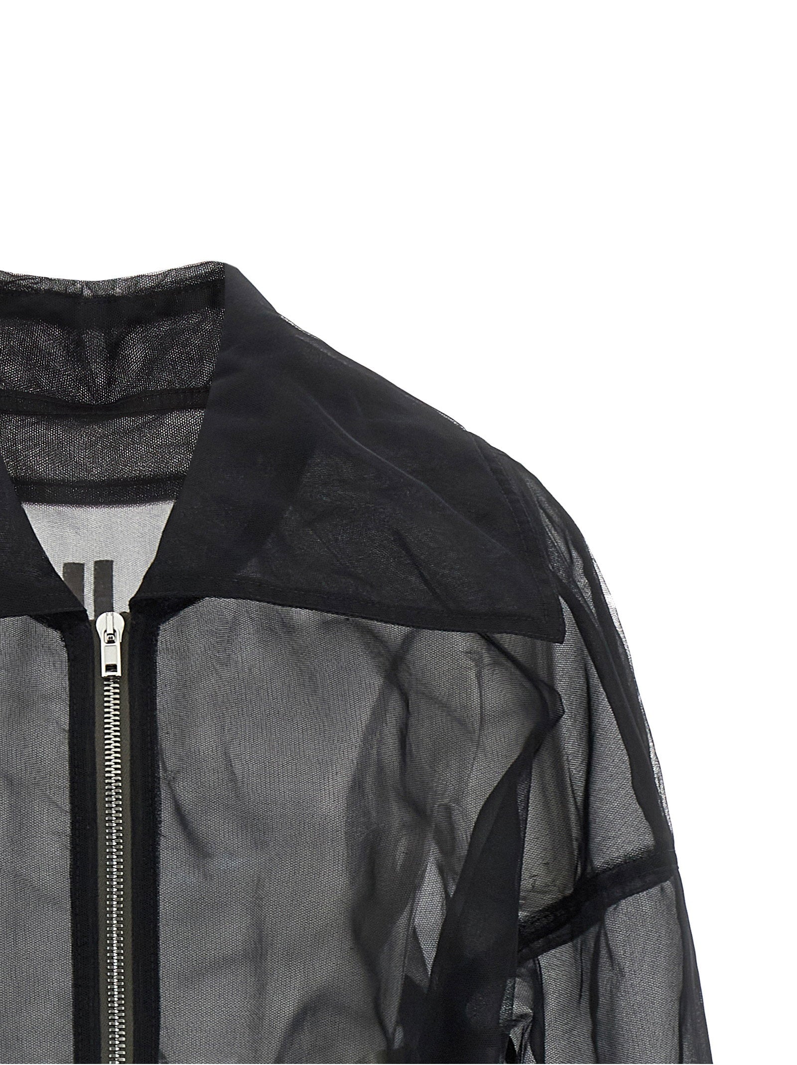 Rick Owens Dracucollar Cropped Bomber Jacket – 100% nylon - view 3
