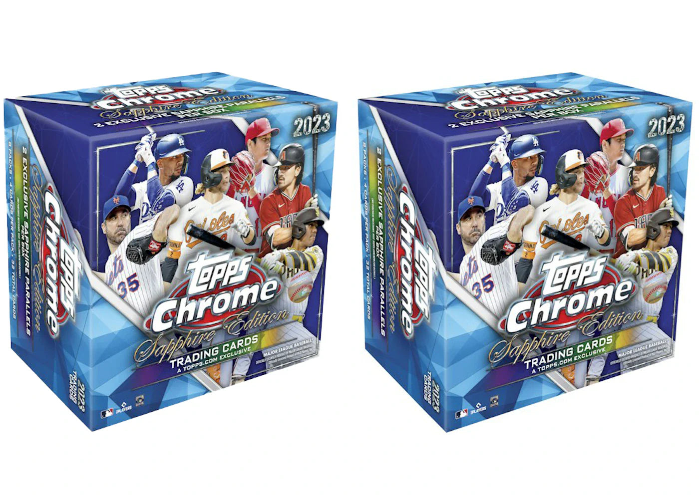 2023 Topps Chrome Sapphire Edition Baseball Hobby Box 2x Lot
