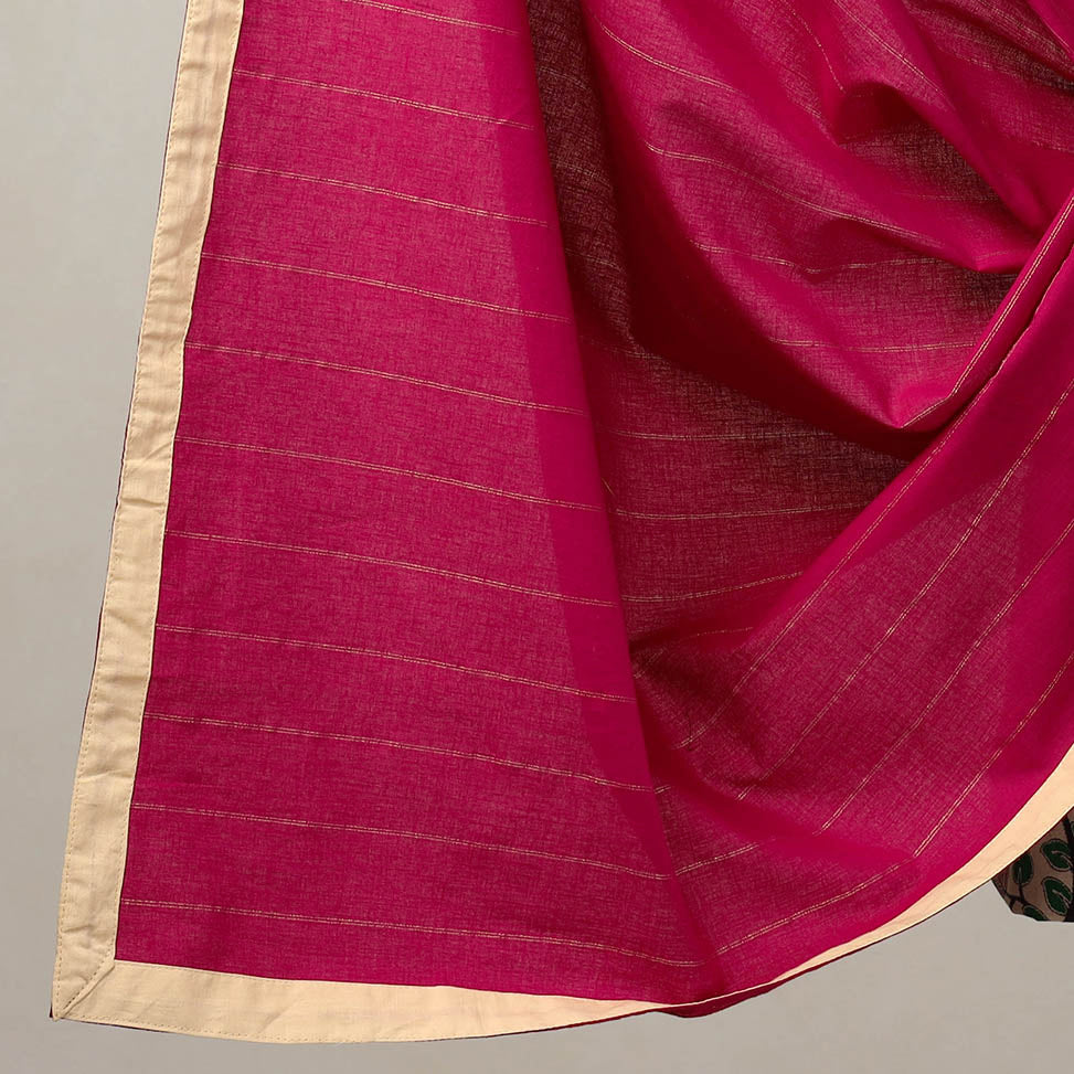 NOORI BAZAR Beige - 3pc Cotton Kalamkari Print Dress Material 24 - view 4