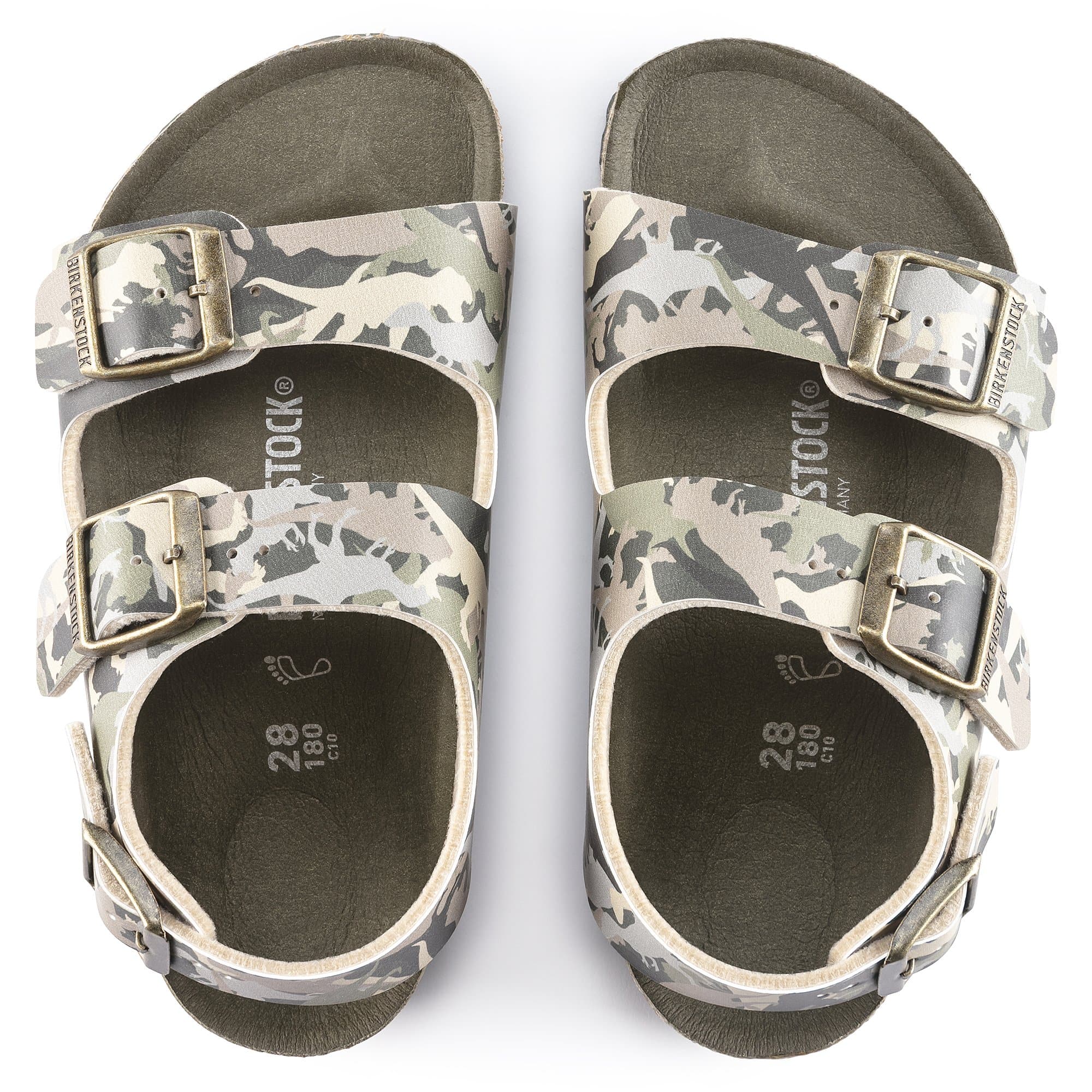 Birkenstock Milano Kids Birko-Flor – Green Green/Dino Camo Khaki - view 2
