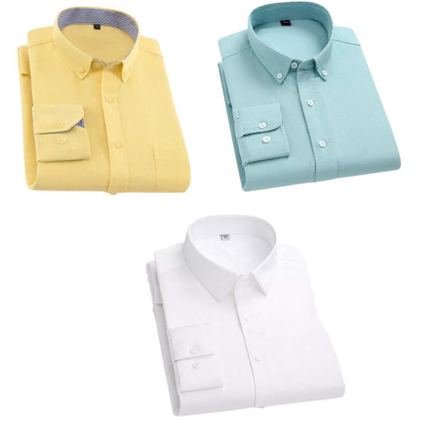 BlackTree Combo of 3 Cotton Shirt for Man ( Lemon,Pista and White )