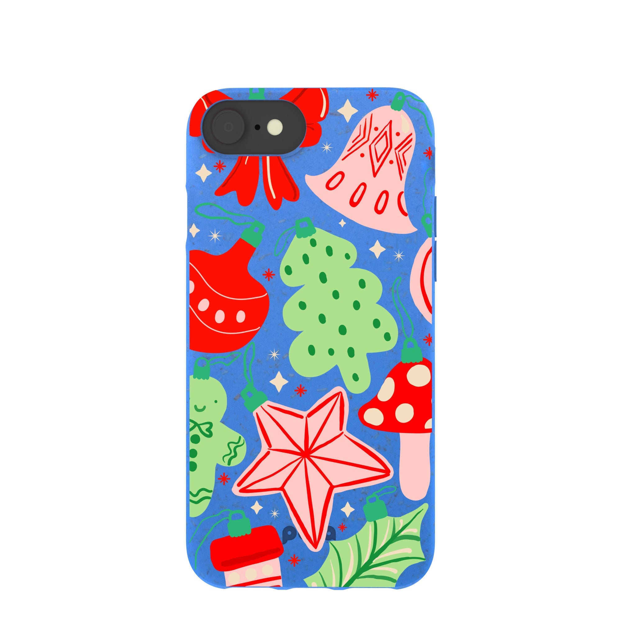 8 se case – BlackTree Electric Blue Festive Flair iPhone 6/6s/7/8/SE Case