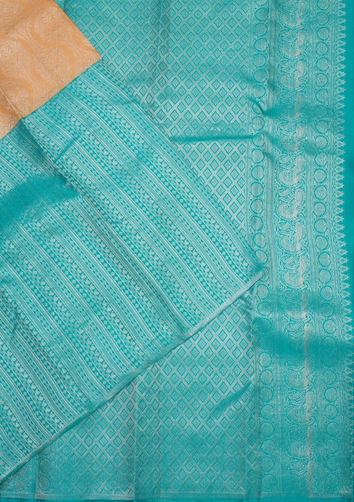 Koskii Sky Blue Zariwork Pure Silk Saree – Women's - view 3