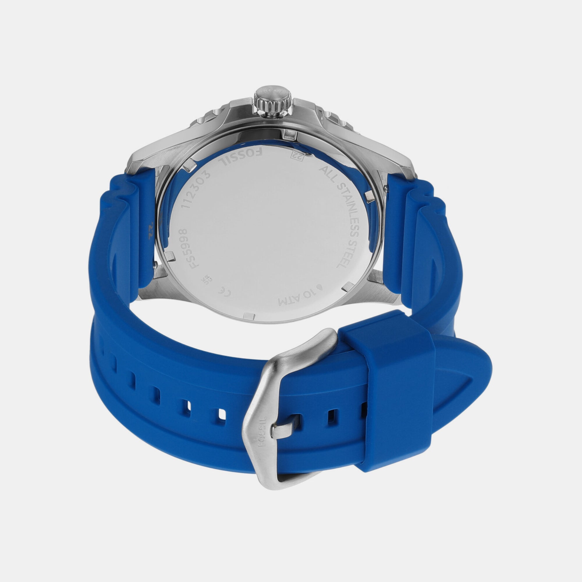 Fossil Blue Dive Men Quartz Blue Dial Analog Silicone Watch FS5998 - view 2