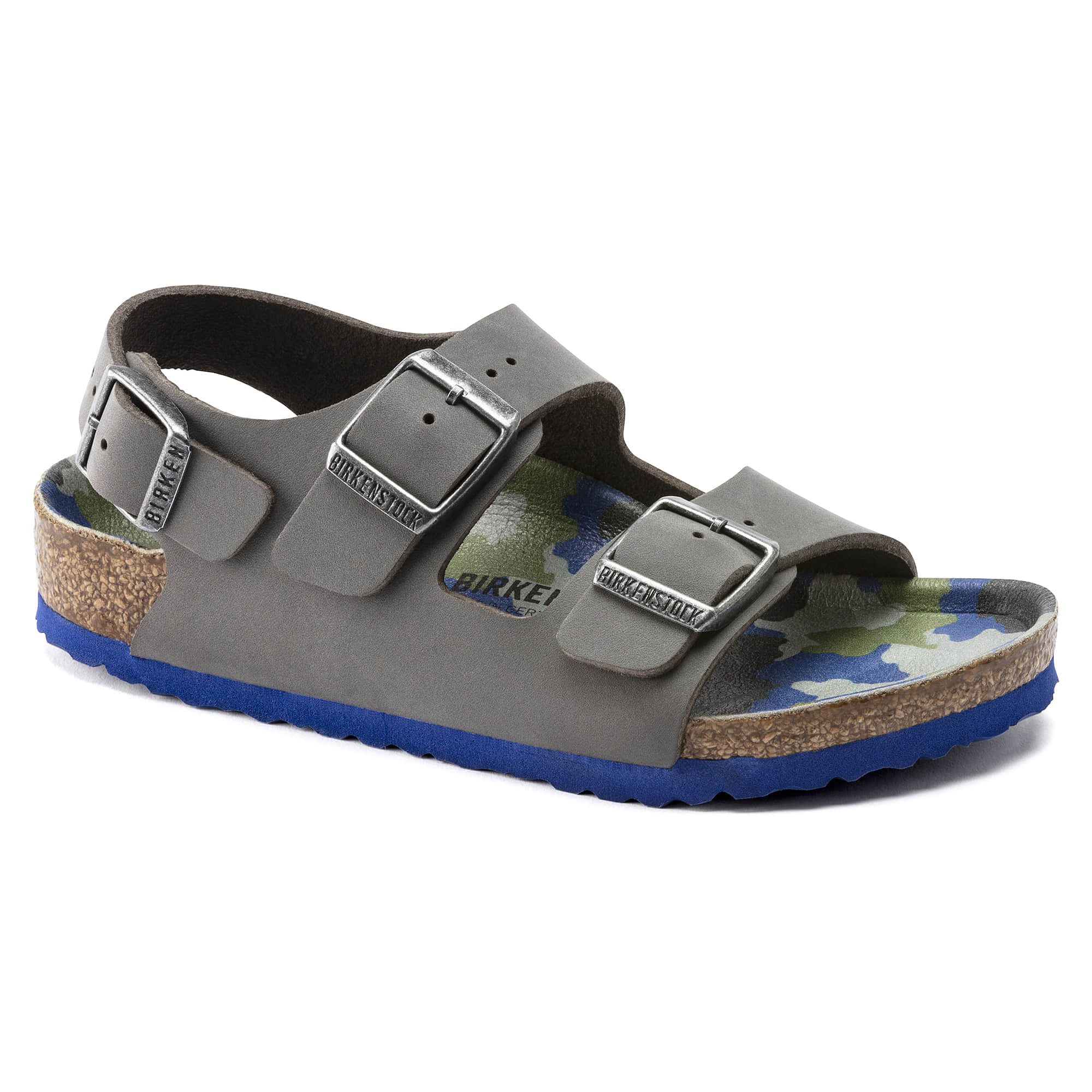 Birkenstock Milano Kids Birko-Flor – Gray Gray/Desert Soil Gray/Camo - view 6