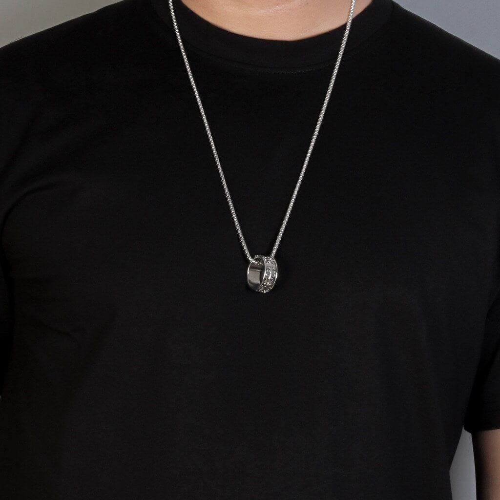 Bigsmall Ring Pendent With Chain - view 2