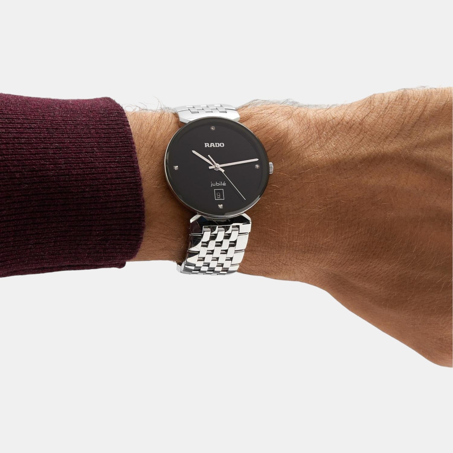 Rado Florence Unisex Quartz Black Dial Analog Stainless Steel Watch R48912713 - view 4