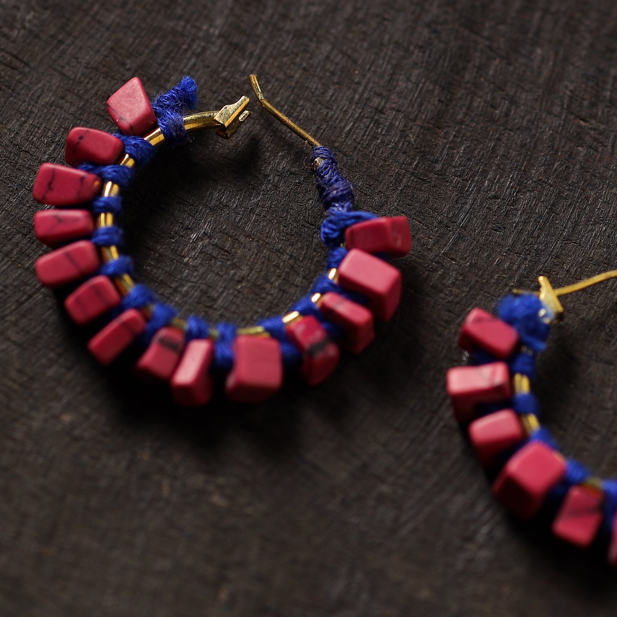 JALPARI Ananya Handmade Thread & Stone Work Earrings 17 - view 2